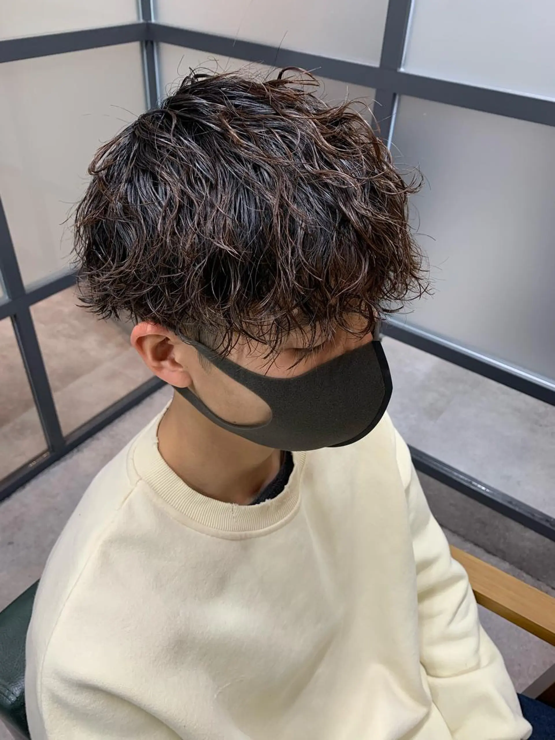 ショート パーマ メンズ カット パーマ 【S.BROOM】 店長　西川徹のヘアスタイル