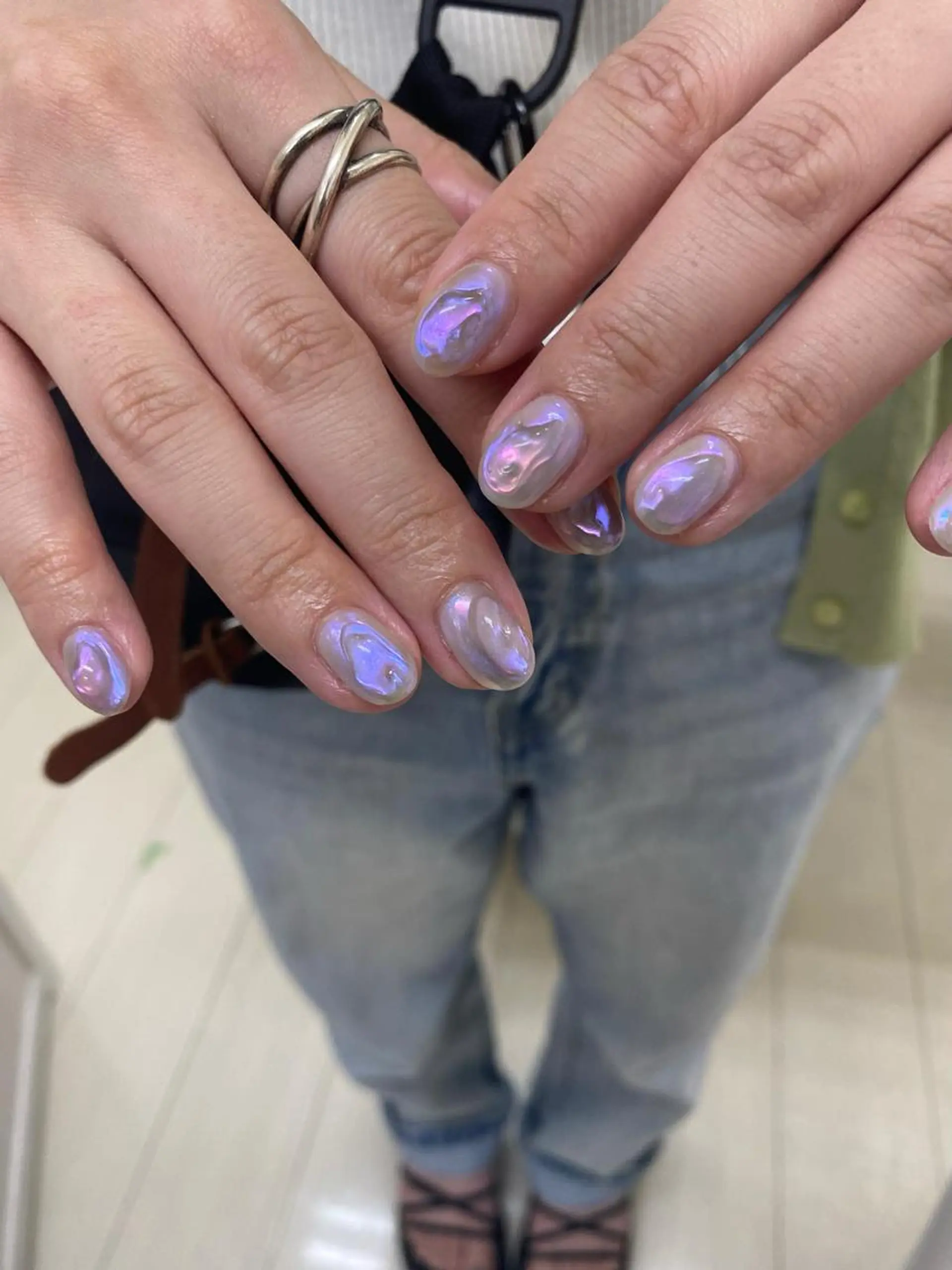 ネイル 氷ネイル・うるうるネイル ハンドネイル nable.所属・望月 実莉のネイルデザイン