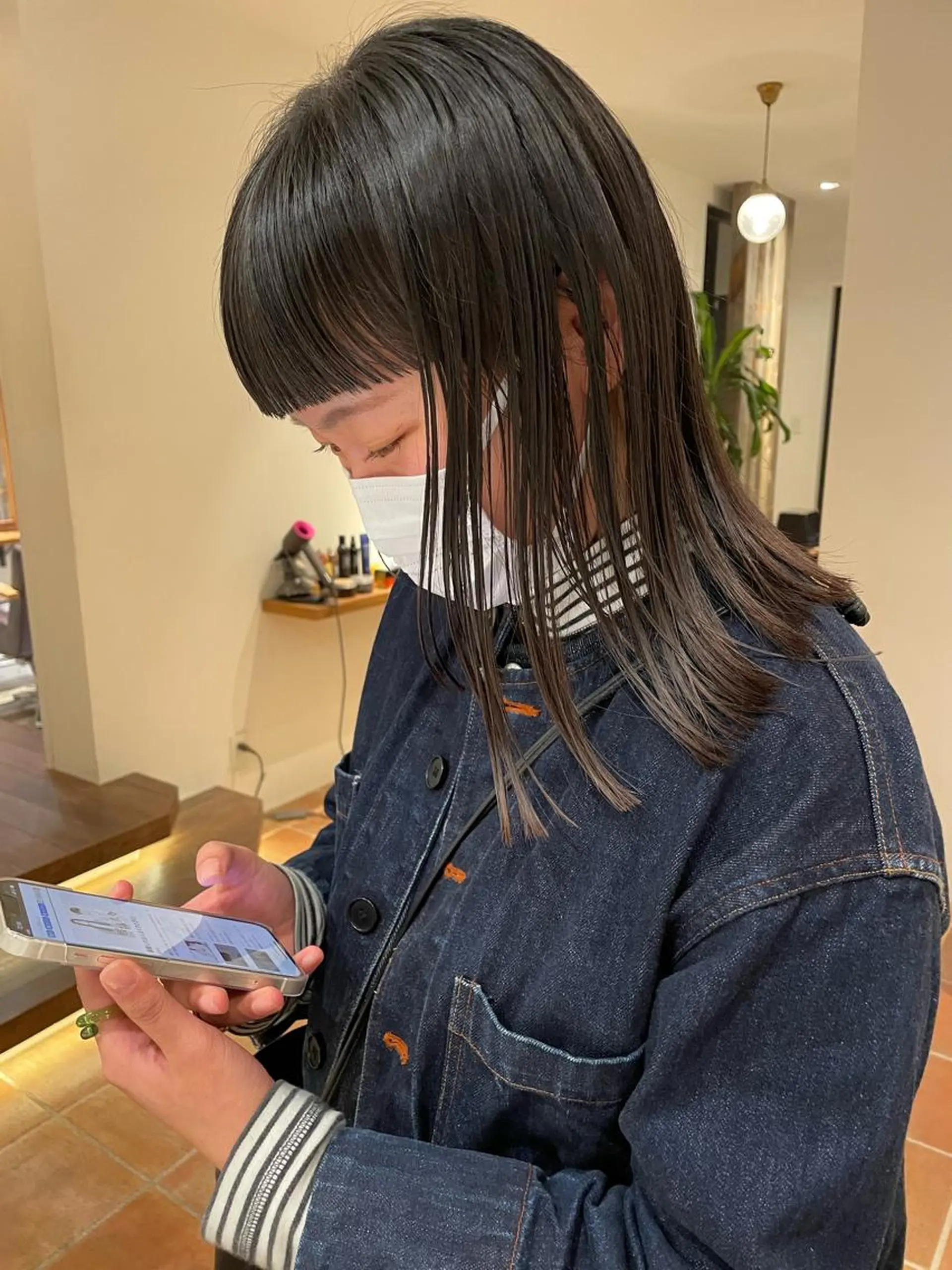 ミディアム パーマ オン眉 ストレートパーマ カット トリートメント ボブ/レイヤー/ケア パーマ/リュウタのヘアスタイル