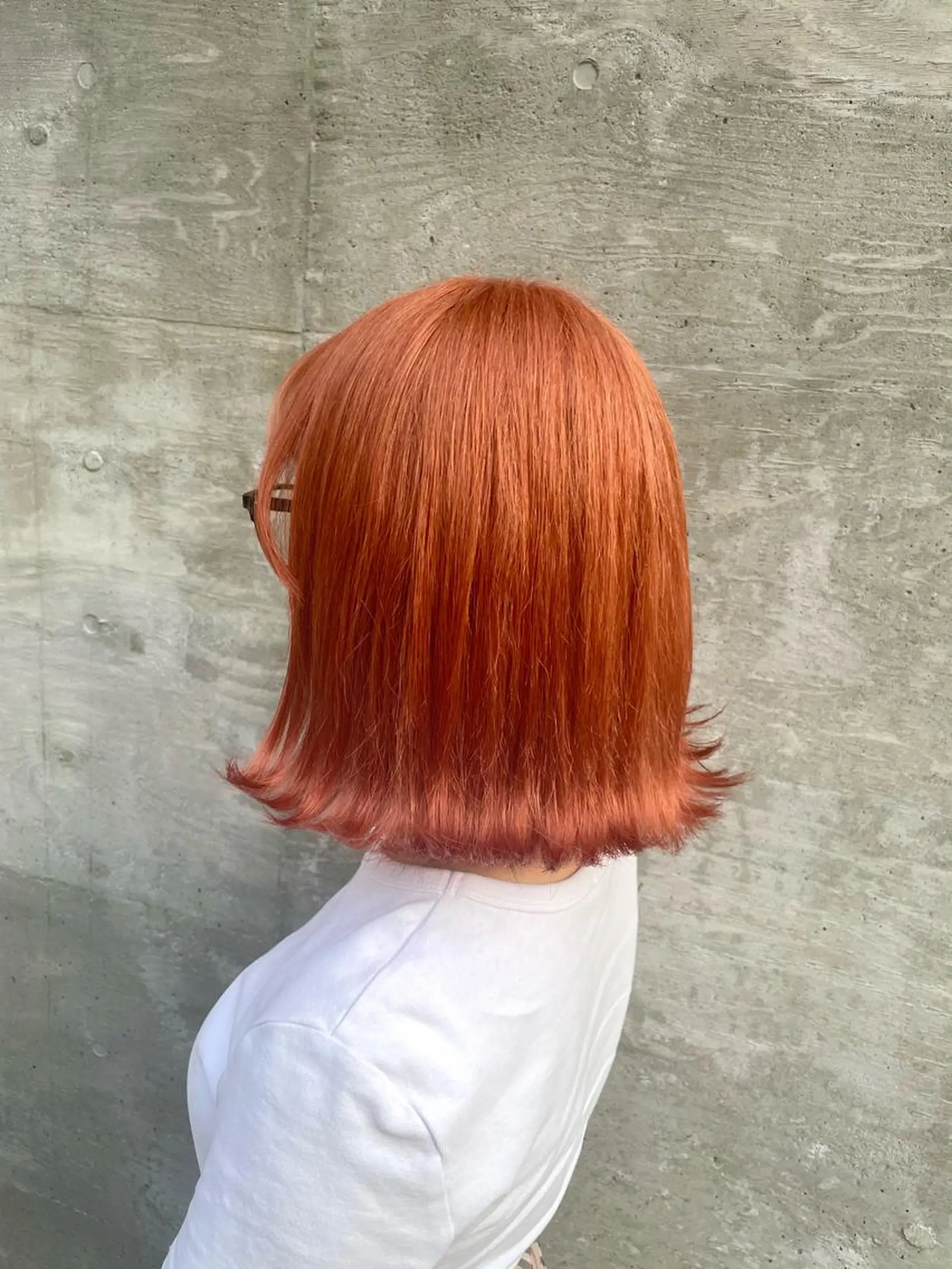 ミディアム カラー ヘアアレンジ オレンジ 韓国風ヘア カット ヘアカラー トリートメント 💎ケアブリーチ💎 ✂︎Raia✂︎‬のヘアスタイル