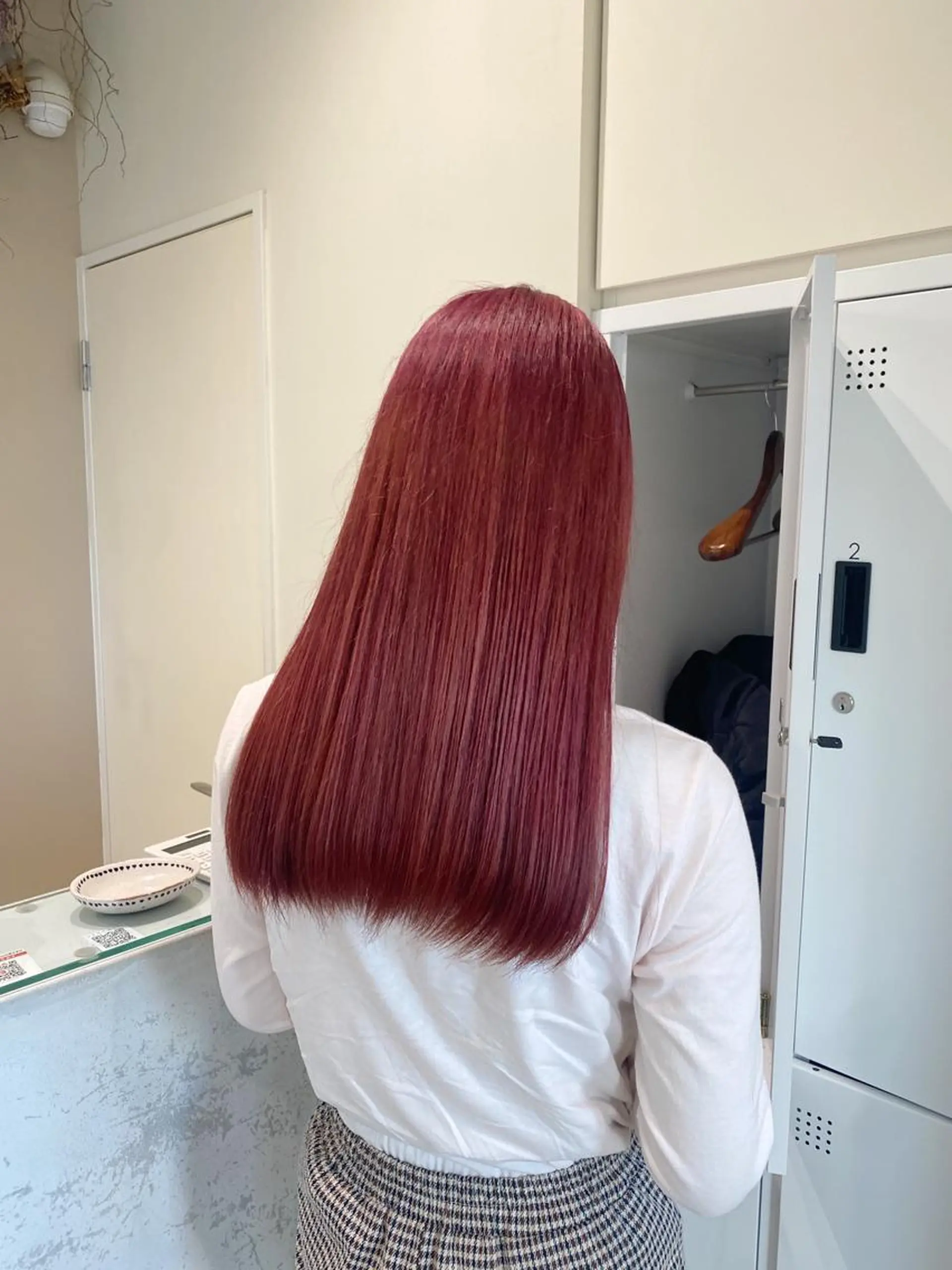 ロング カラー レッドカラー カット ヘアカラー 暖色カラー /ヘアアレンジ/花鈴のヘアスタイル