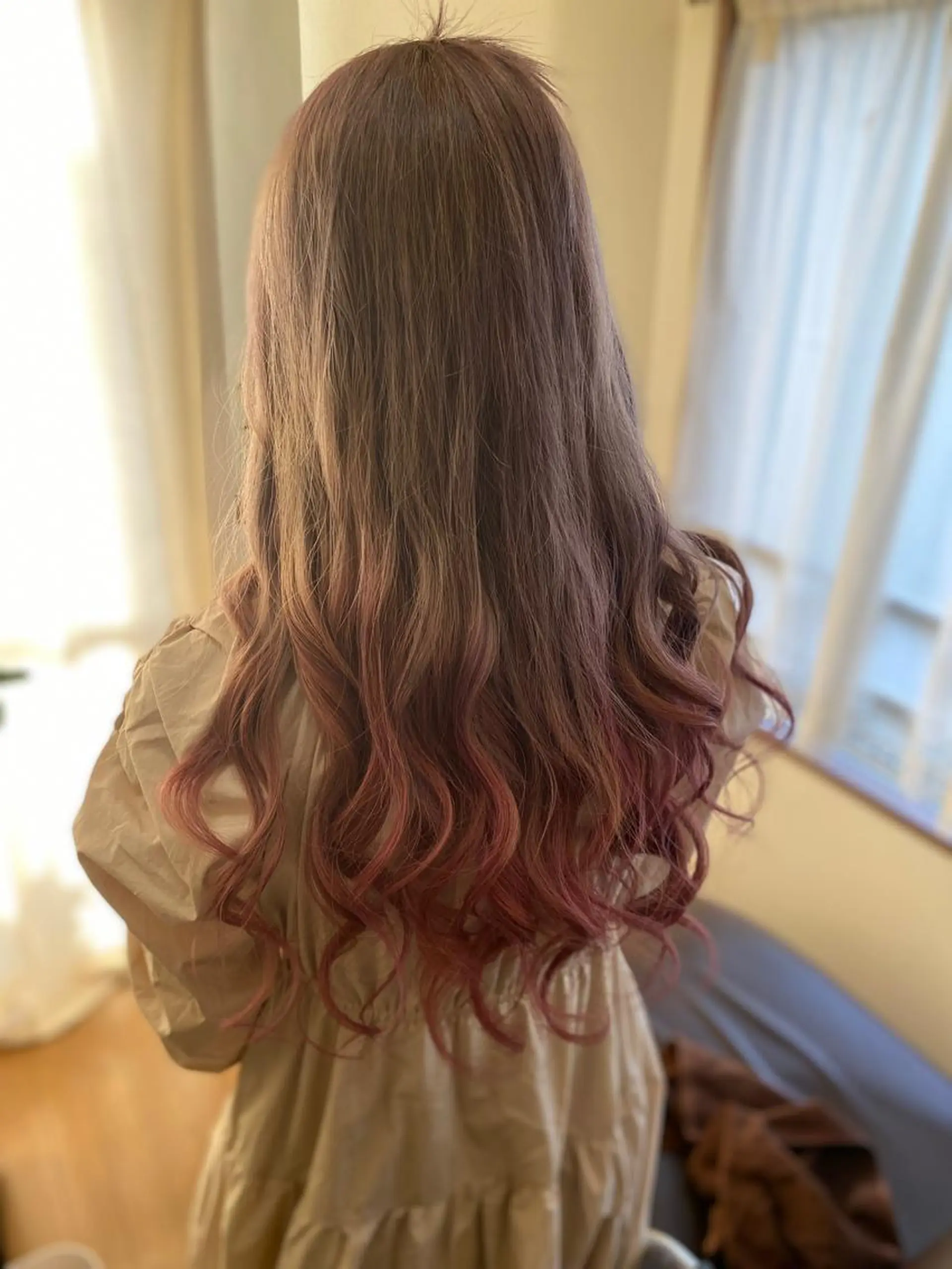 ロング カラー カット ヘアカラー パーマ トリートメント hairmake Sakura松本真理のヘアスタイル