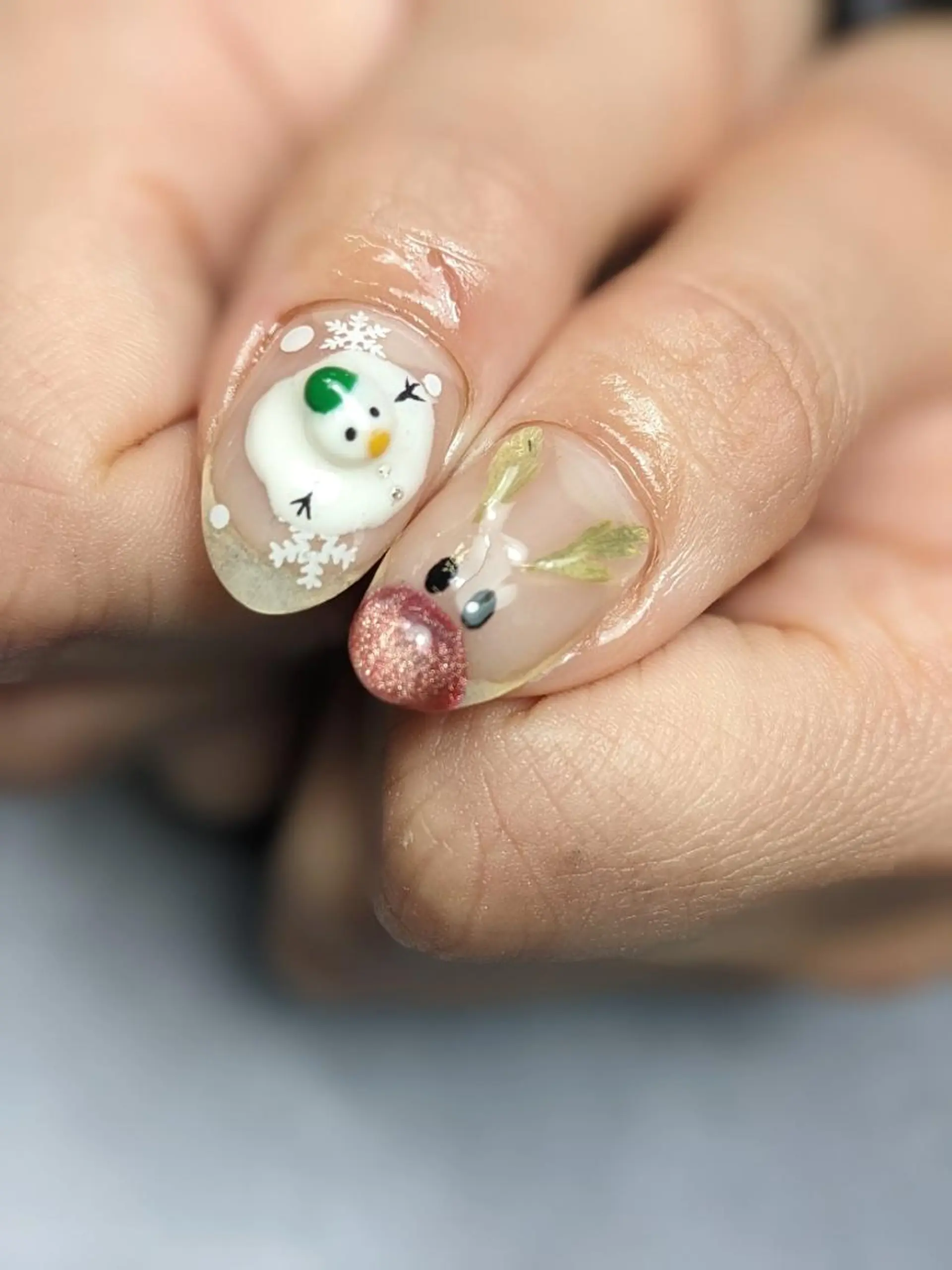 ネイル 冬ネイル クリスマス ハンドネイル Nail SIRANGANAのネイルデザイン