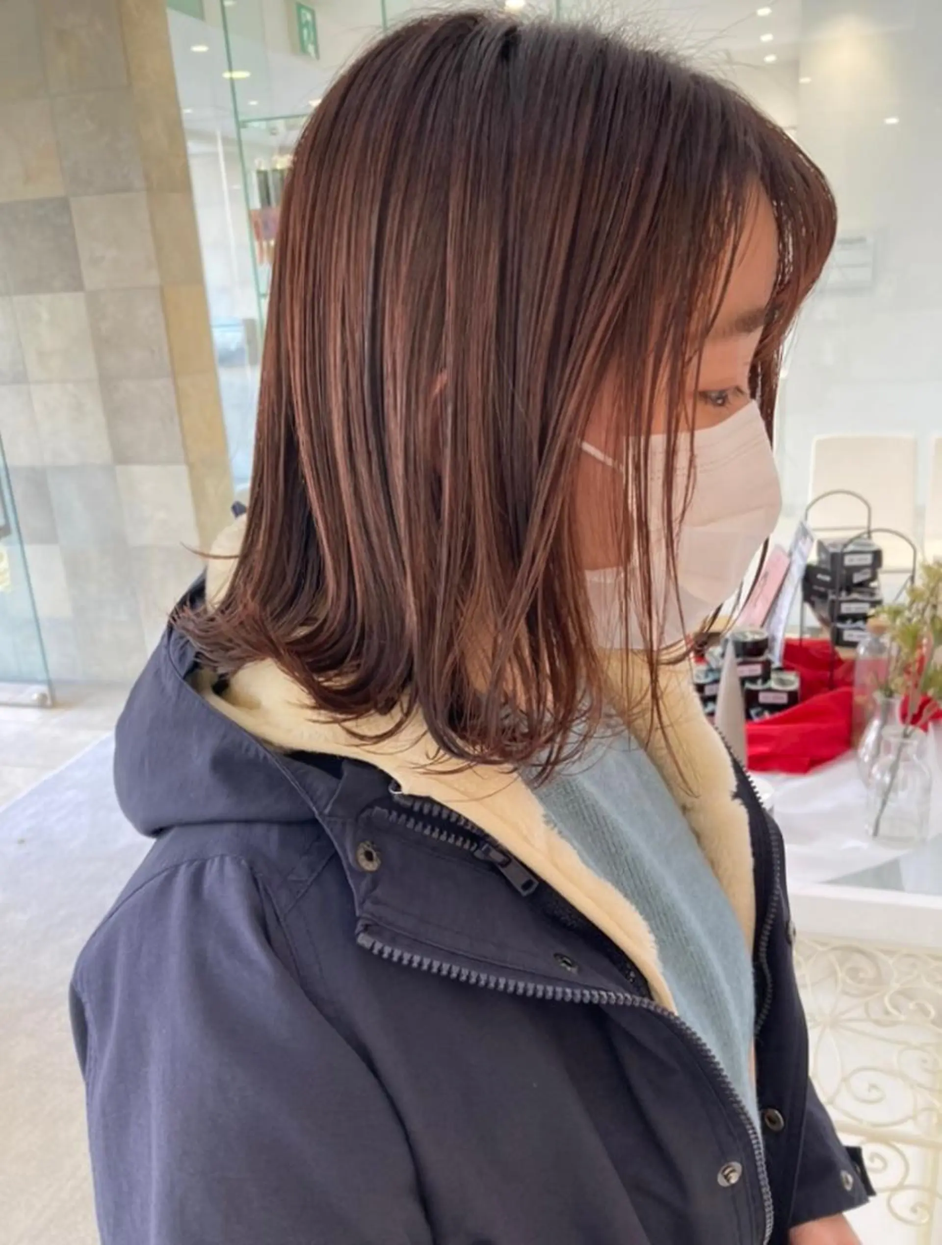 ミディアム カラー 田中 あかねのヘアスタイル