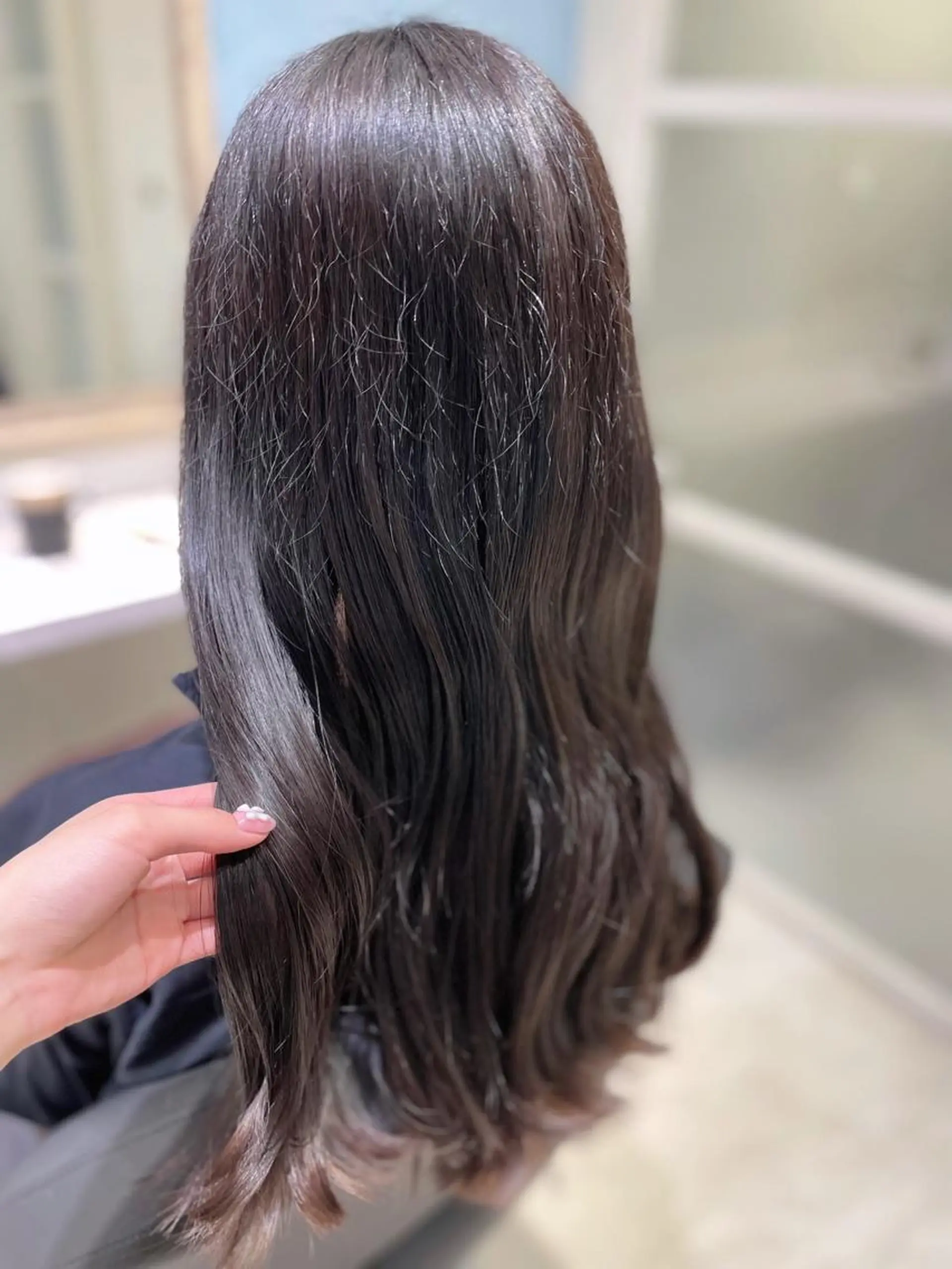 ロング カラー 透明感カラー 🌷ピンク/韓国風 暖色カラー ゆい🌷のヘアスタイル