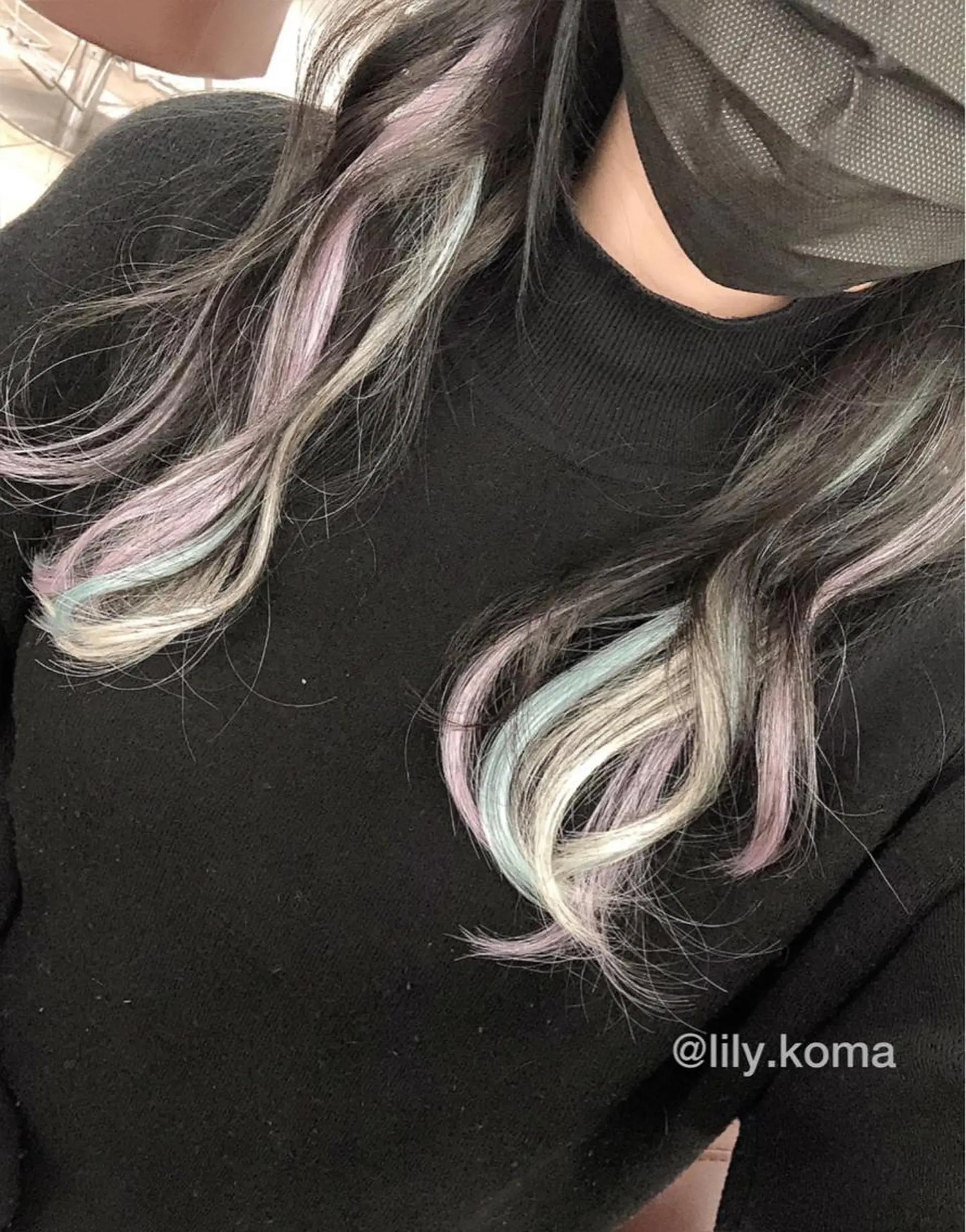 セミロング カラー エクステ 🐥こ ま🐥のヘアスタイル