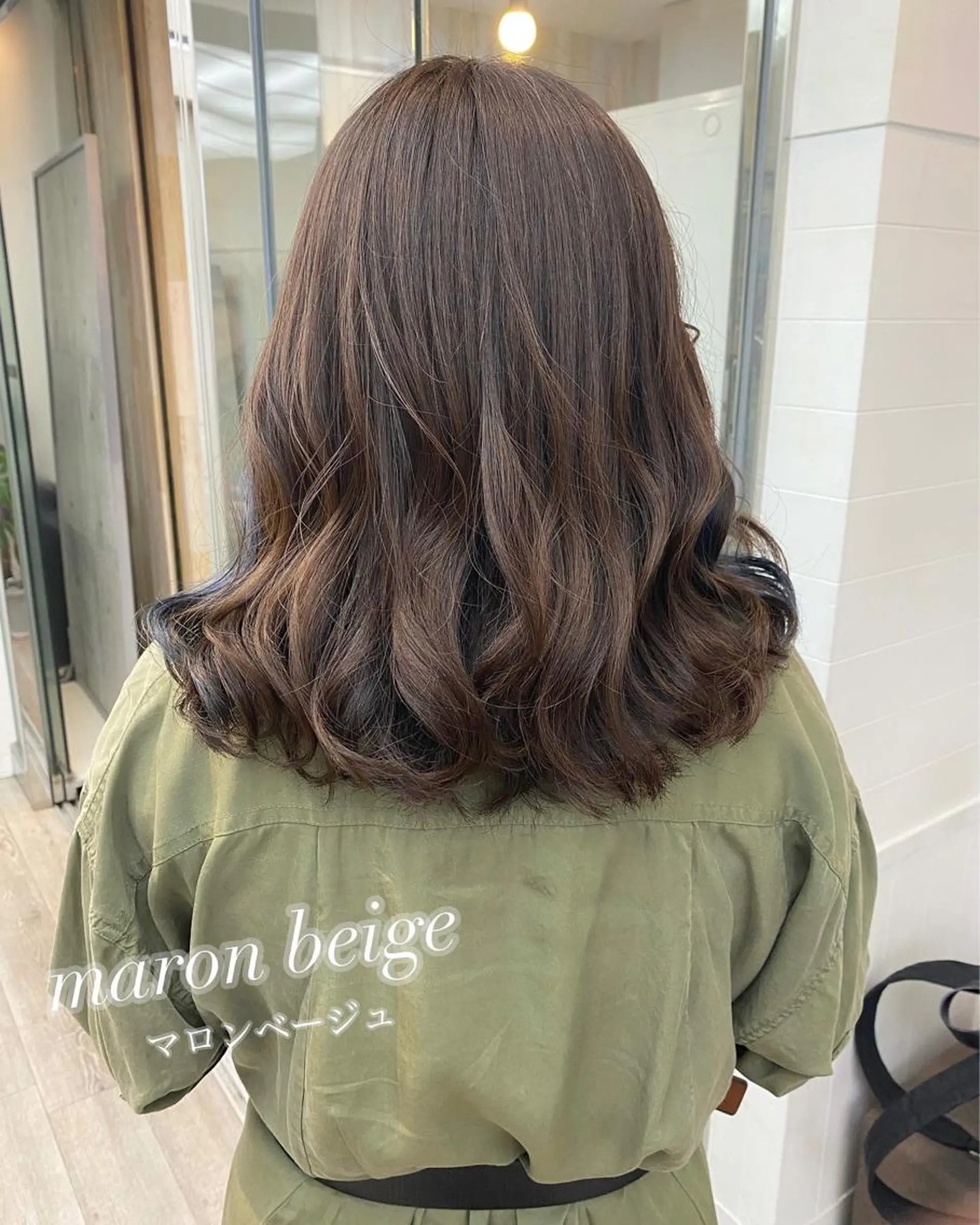セミロング カット ヘアカラー トリートメント B3  SHARE SALON【ビースリーシェアサロン】所属・☀️透明感color KURO☀️のヘアスタイル