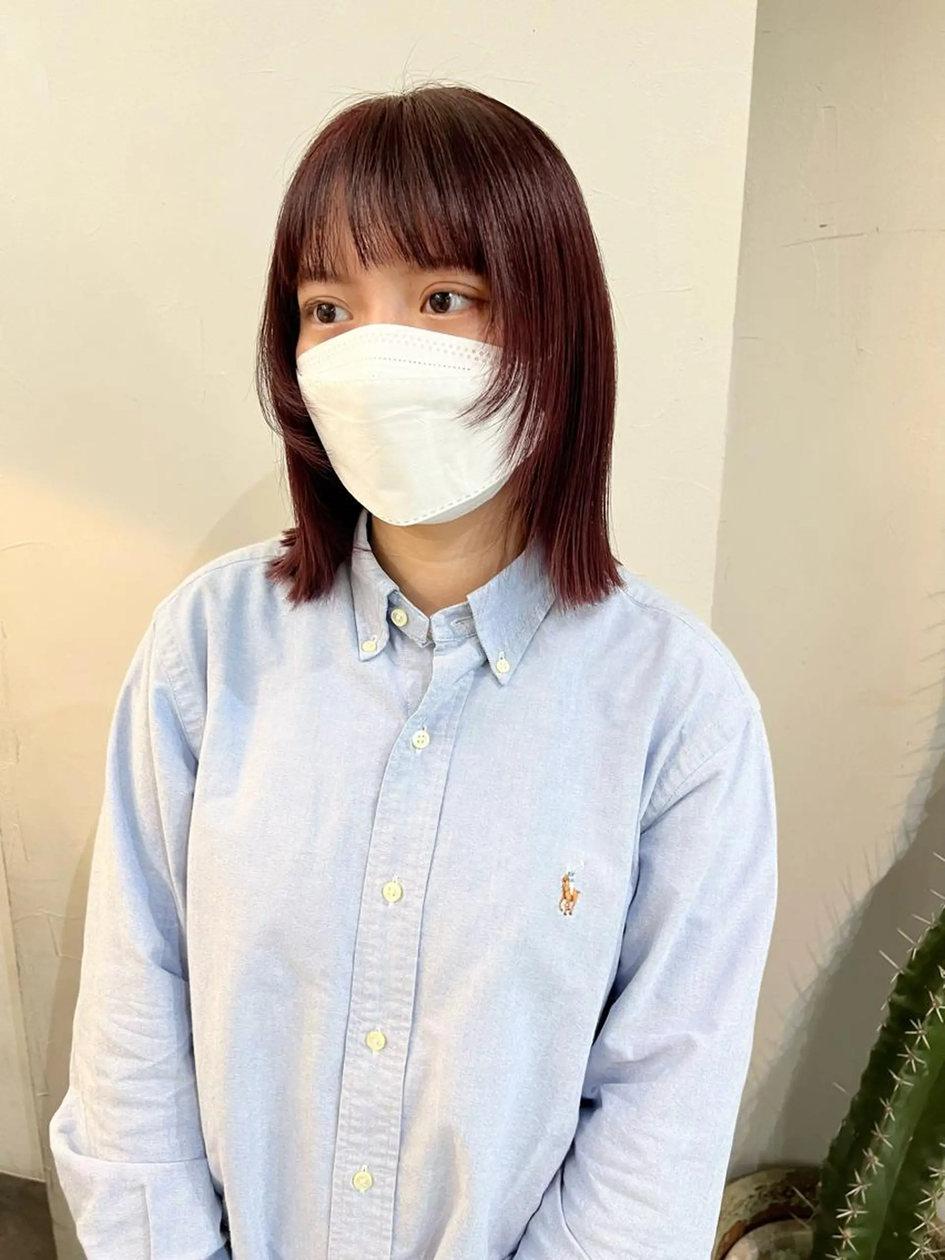 ショート カラー 切りっぱなしボブ ボブ 顔まわりレイヤー レイヤーカット ウルフカット カット 縮毛矯正 千葉 郁也のヘアスタイル