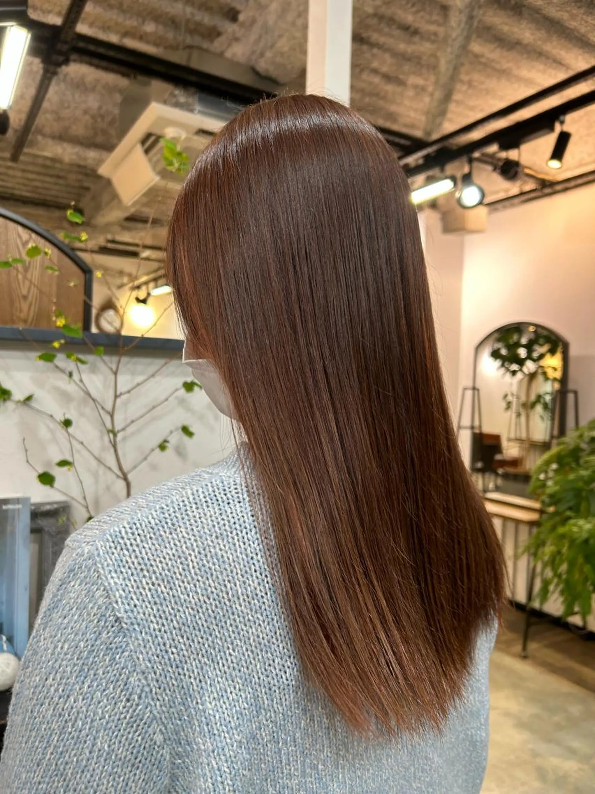 ロング オレンジブラウン 木村 陽菜のヘアスタイル