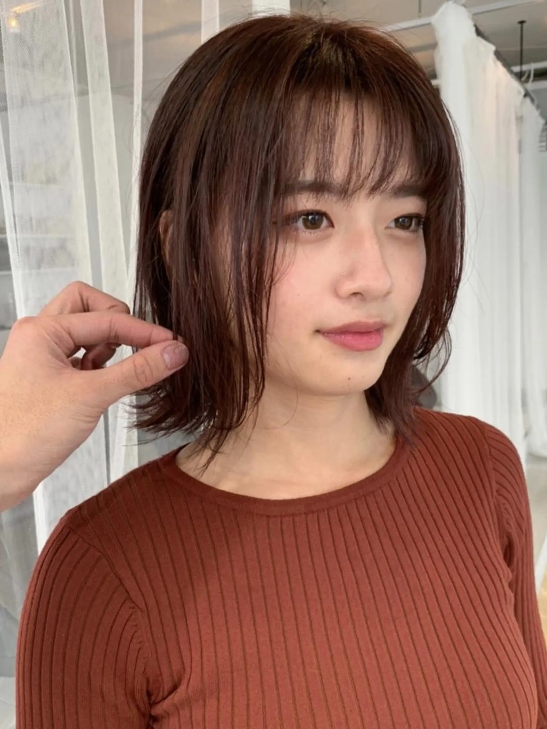 ミディアム パーマ ヘアアレンジ マツエク・マツパ ネイル アイブロウ yelm ［official］のヘアスタイル