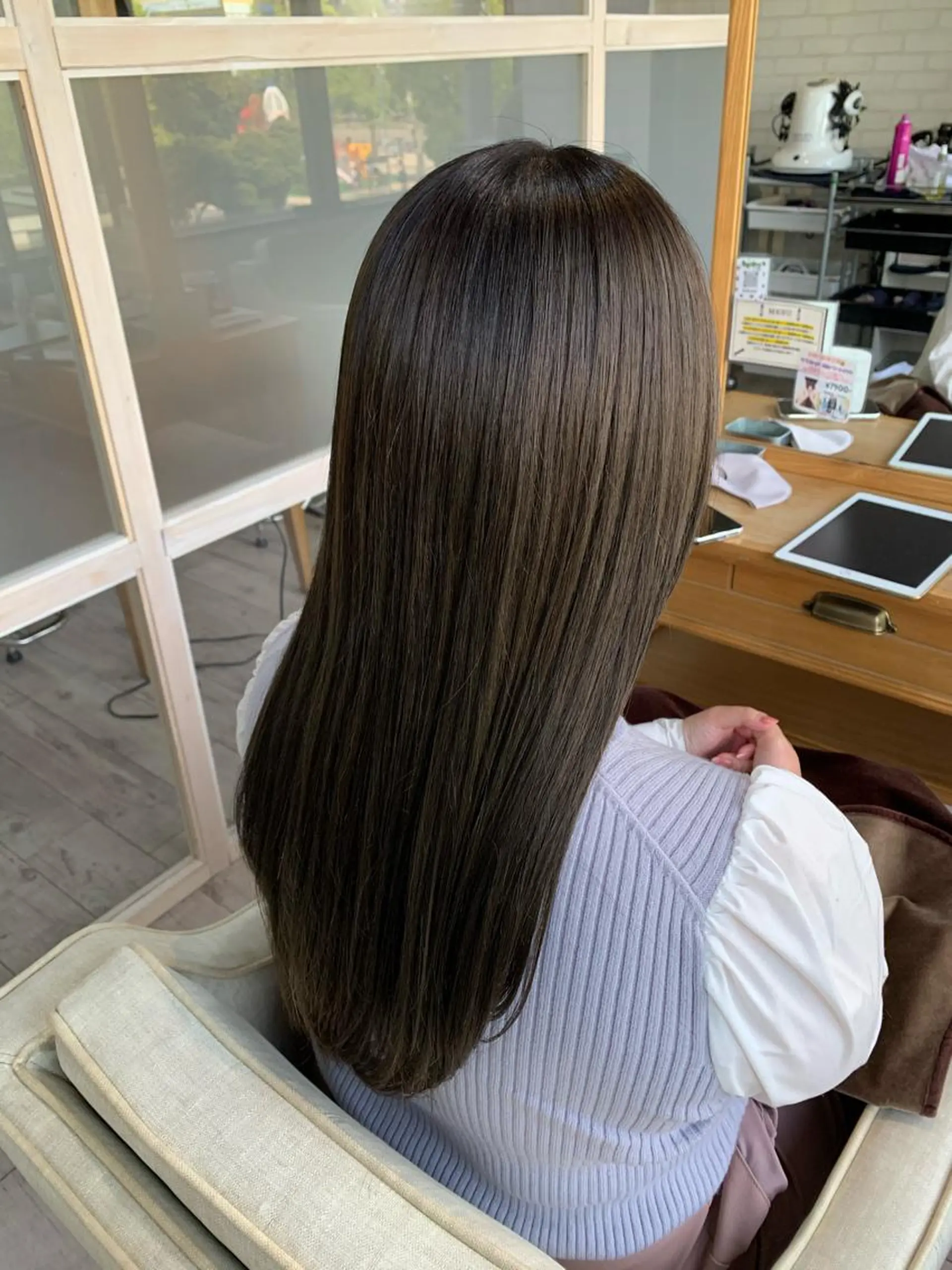 ロング カラー イルミナカラー 髪質改善 ロング トリートメント 酸熱トリートメント カット ヘアカラー トリートメント 🏆蔵前個室 美容院🏆　大川月央のヘアスタイル