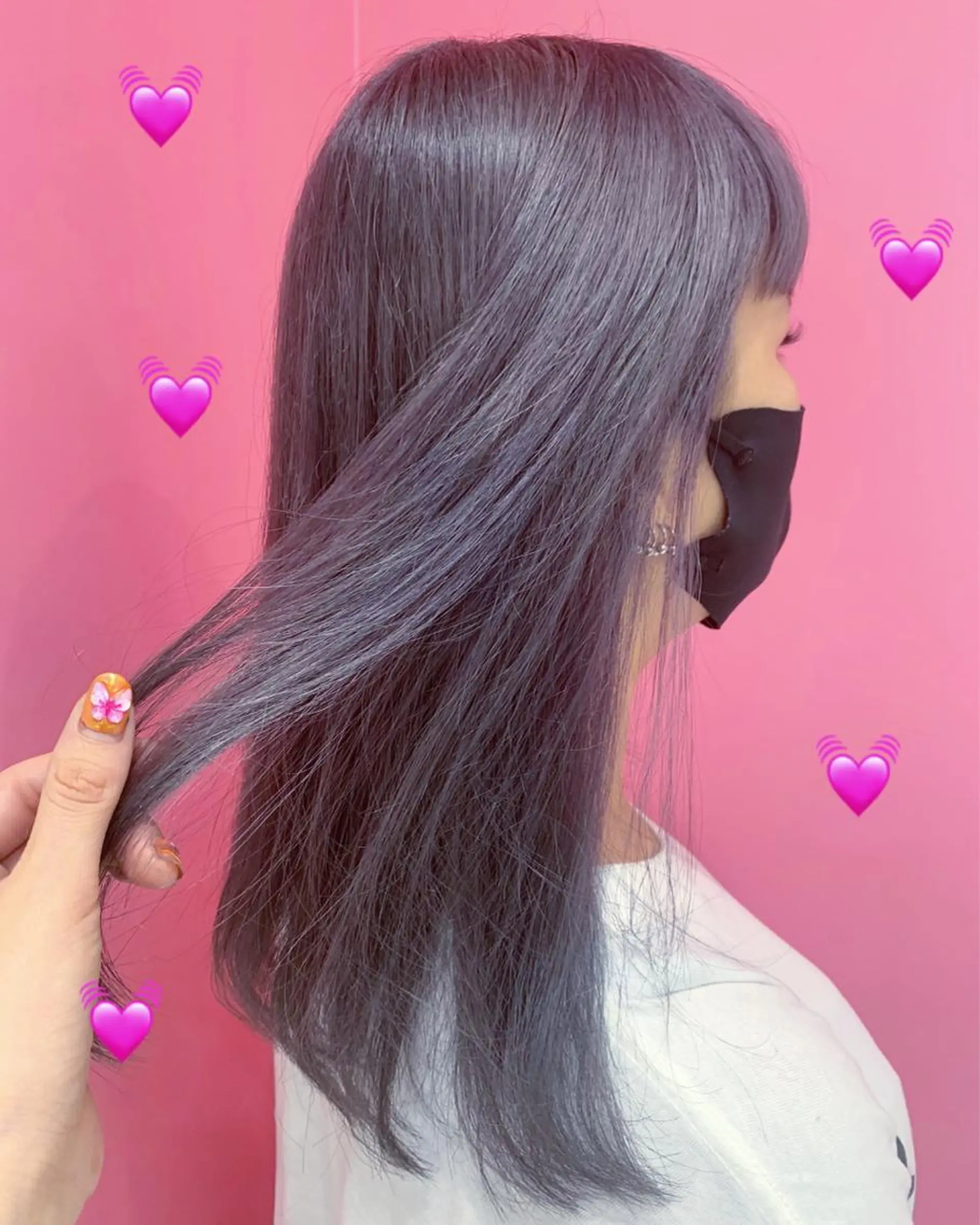ミディアム カラー ラベンダーカラー ラベンダーグレー EMANON新宿東口所属・新宿駅近♡ ♡個室♡三都季🌜のヘアスタイル