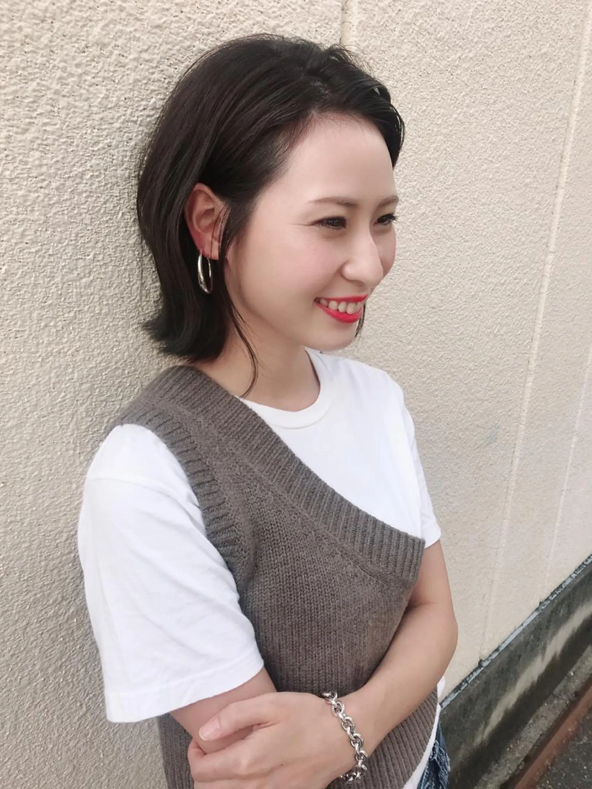 ショート カラー 切りっぱなしボブ アディクシーカラー ボブ ♡ma ki♡のヘアスタイル