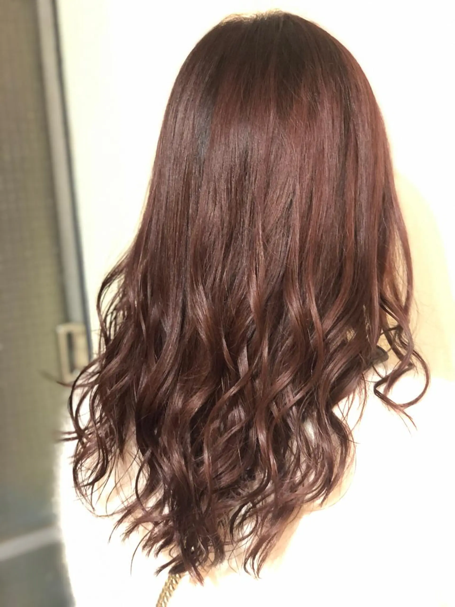 セミロング ピンクブラウン ヘアカラー トリートメント Lia所属・縮毛矯正の達人 ☆　松本のヘアスタイル