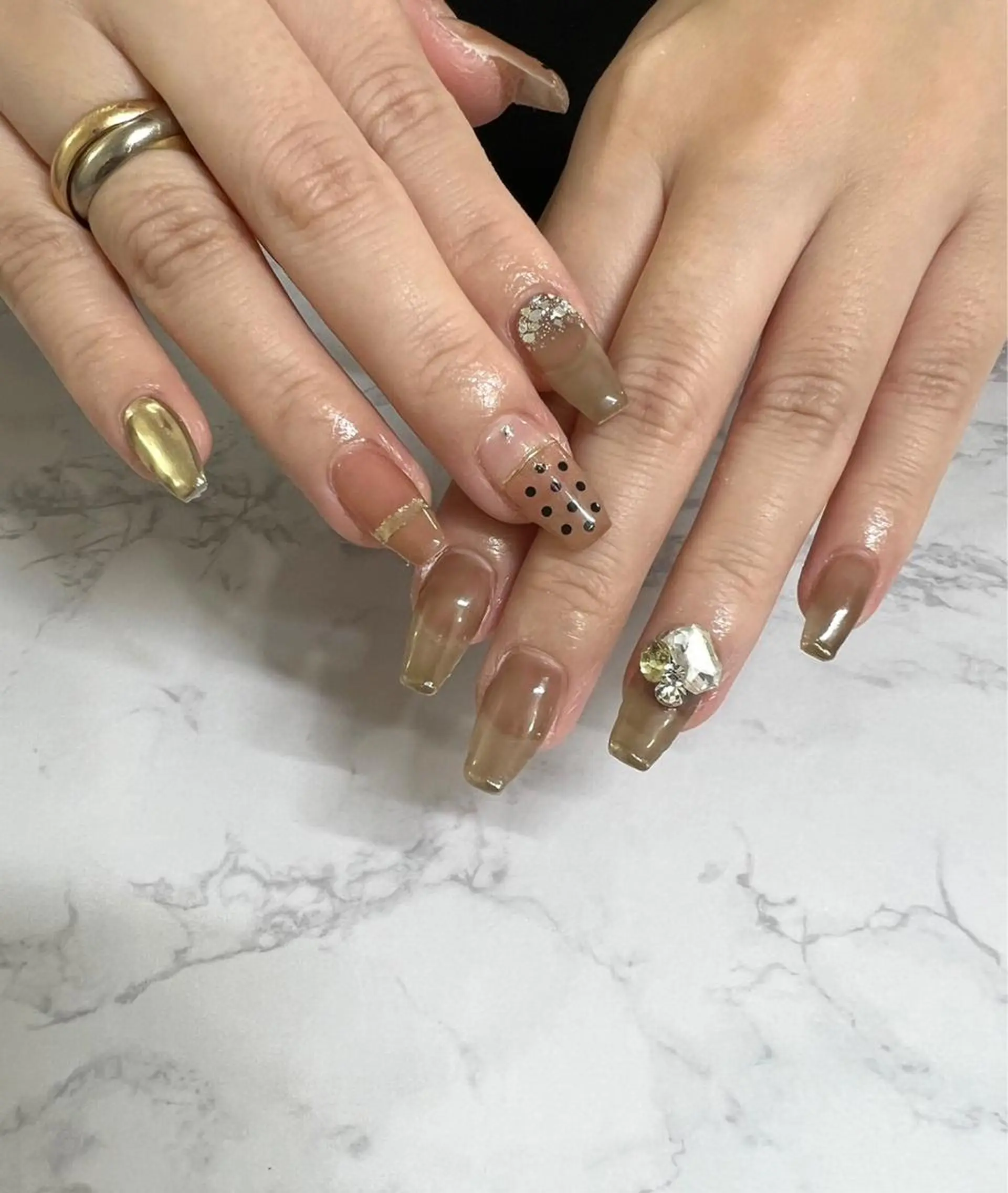 ネイル ハンドネイル フットネイル PEEKABOO京橋 EYE&NAILのマツエク・マツパデザイン