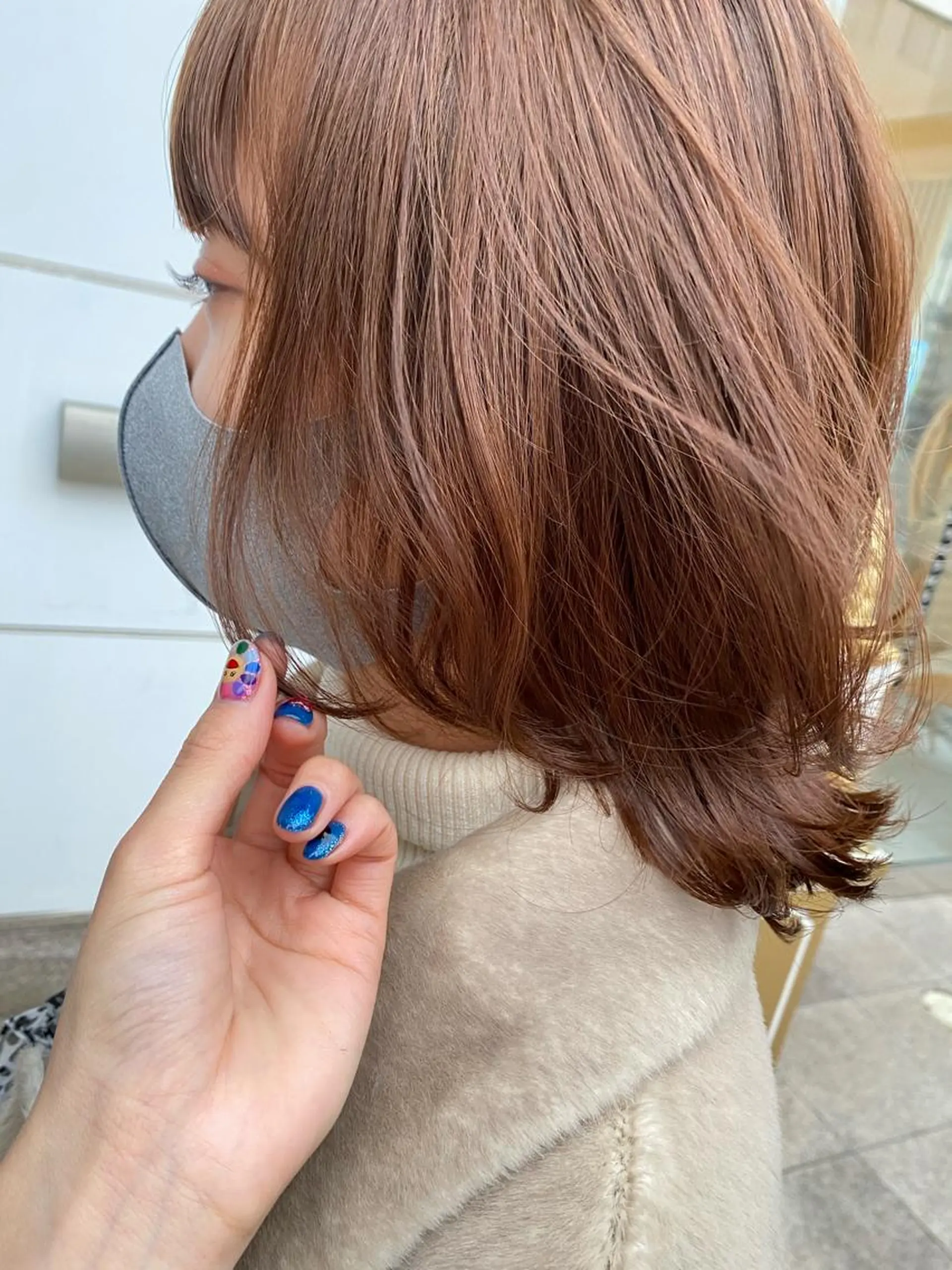 ミディアム 顔周りカット レイヤーカット カット ヘアカラー force  hair所属・🫧富田 苑実🫧のヘアスタイル