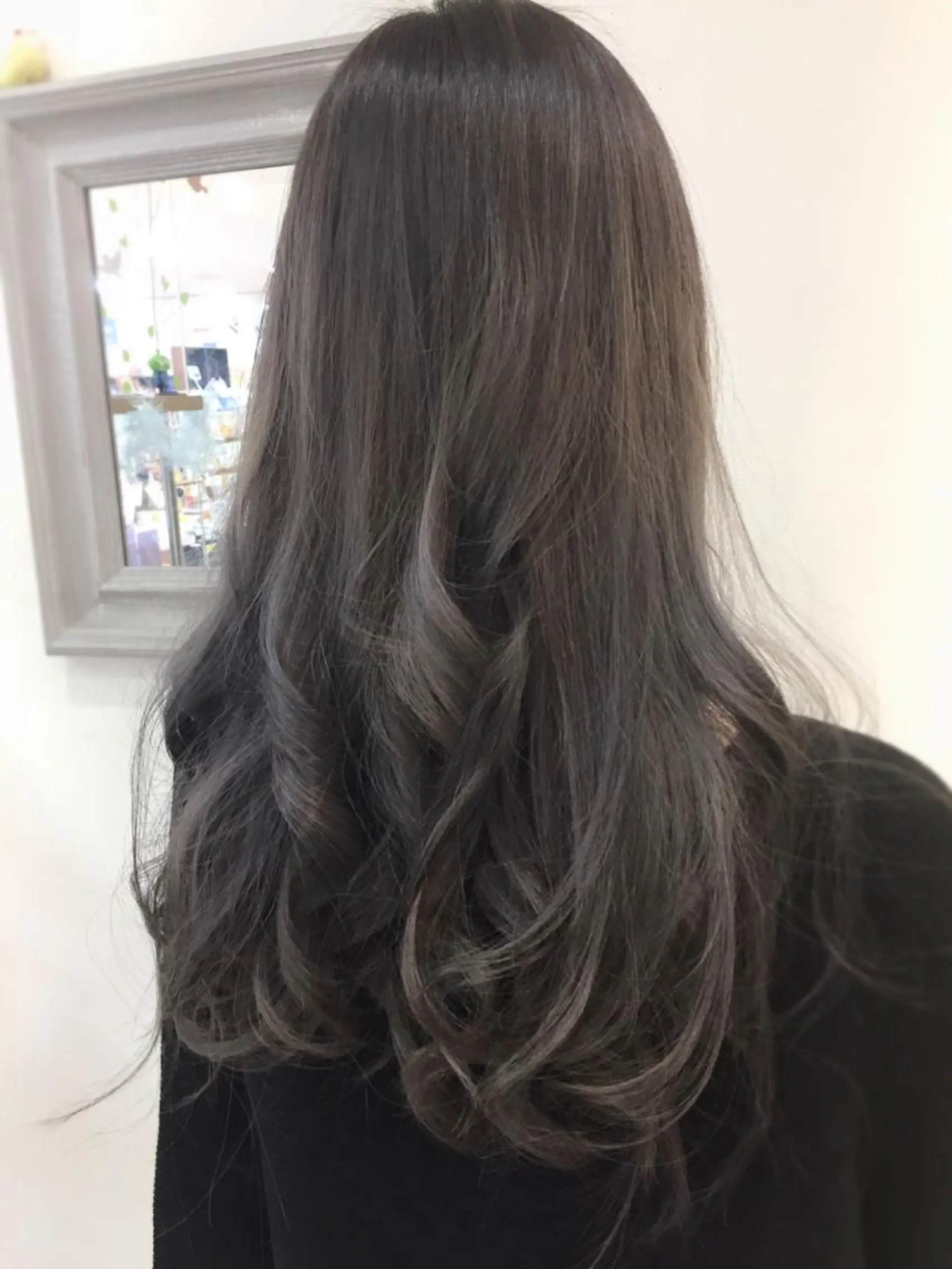 ロング カラー アッシュ バレイヤージュ ブルーカラー ブルージュ ダブルカラー 中村 卓也のヘアスタイル