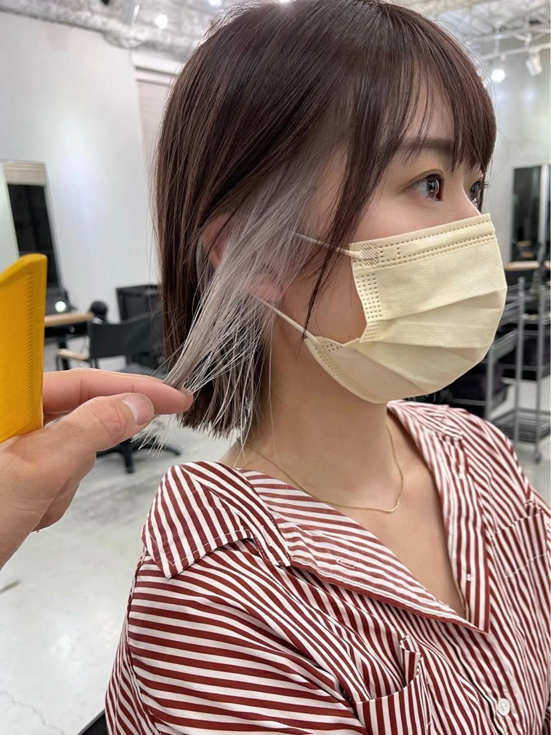 カラー ブリーチ カット ヘアカラー トリートメント ブリーチダブルカラー 【koide】のヘアスタイル