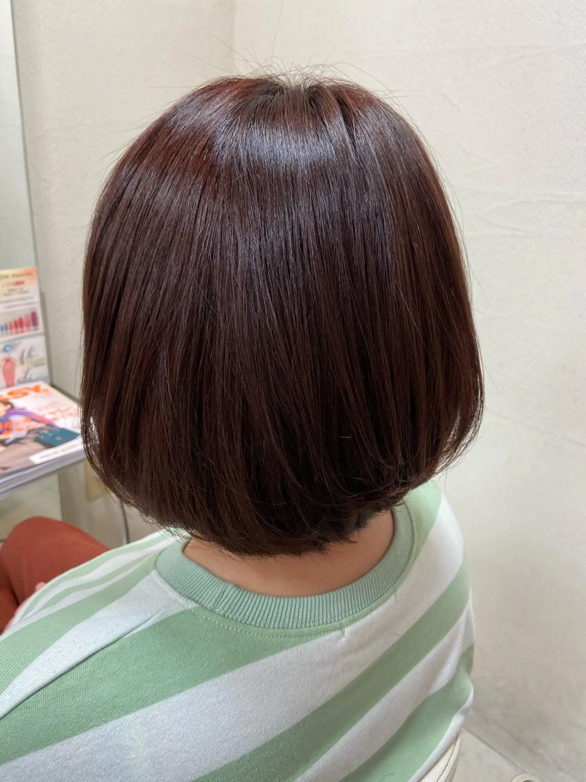 ショート カラー ブラウンカラー ボブ 菊地 美憂のヘアスタイル