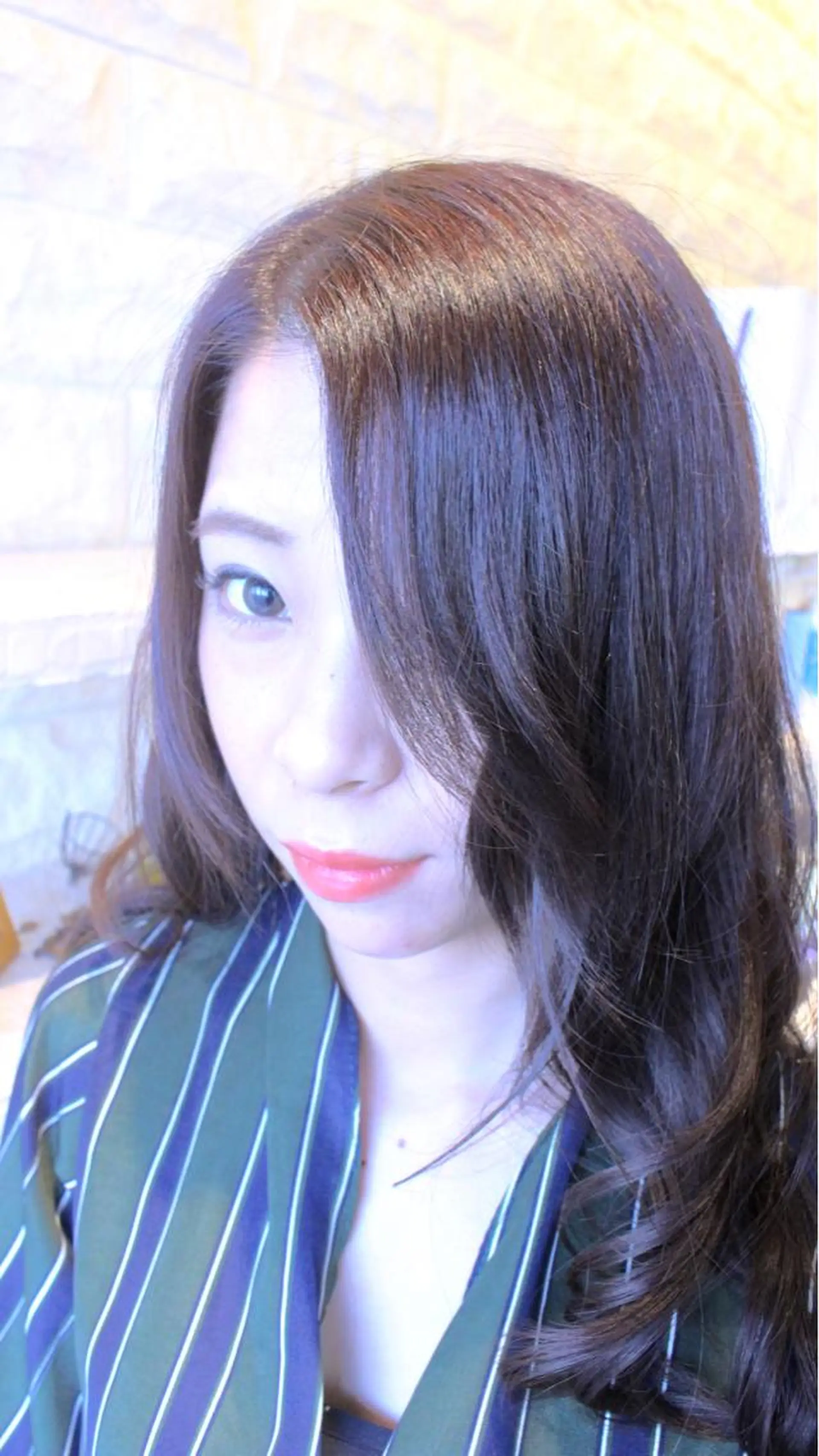 ロング カラー イルミナカラー パープルカラー 土居 正季のヘアスタイル