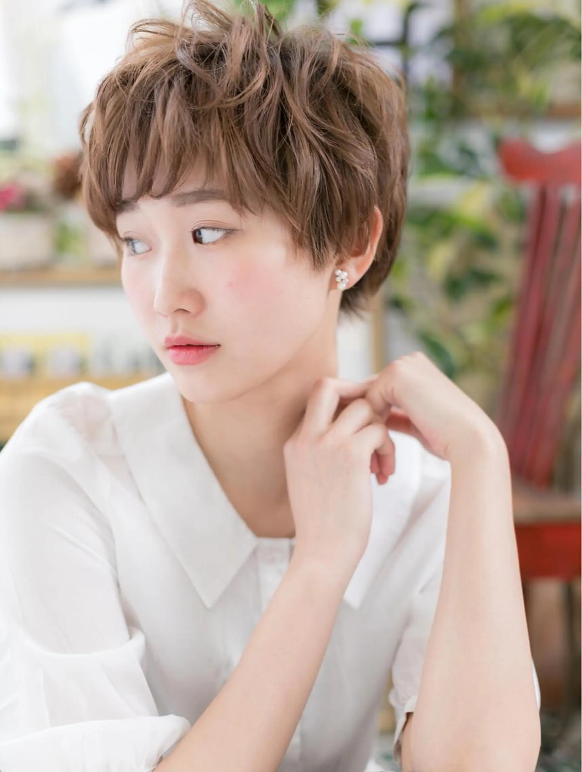 ショート カラー パーマ ショートヘア 小顔カット得意🌟 岩渕麻由のヘアスタイル