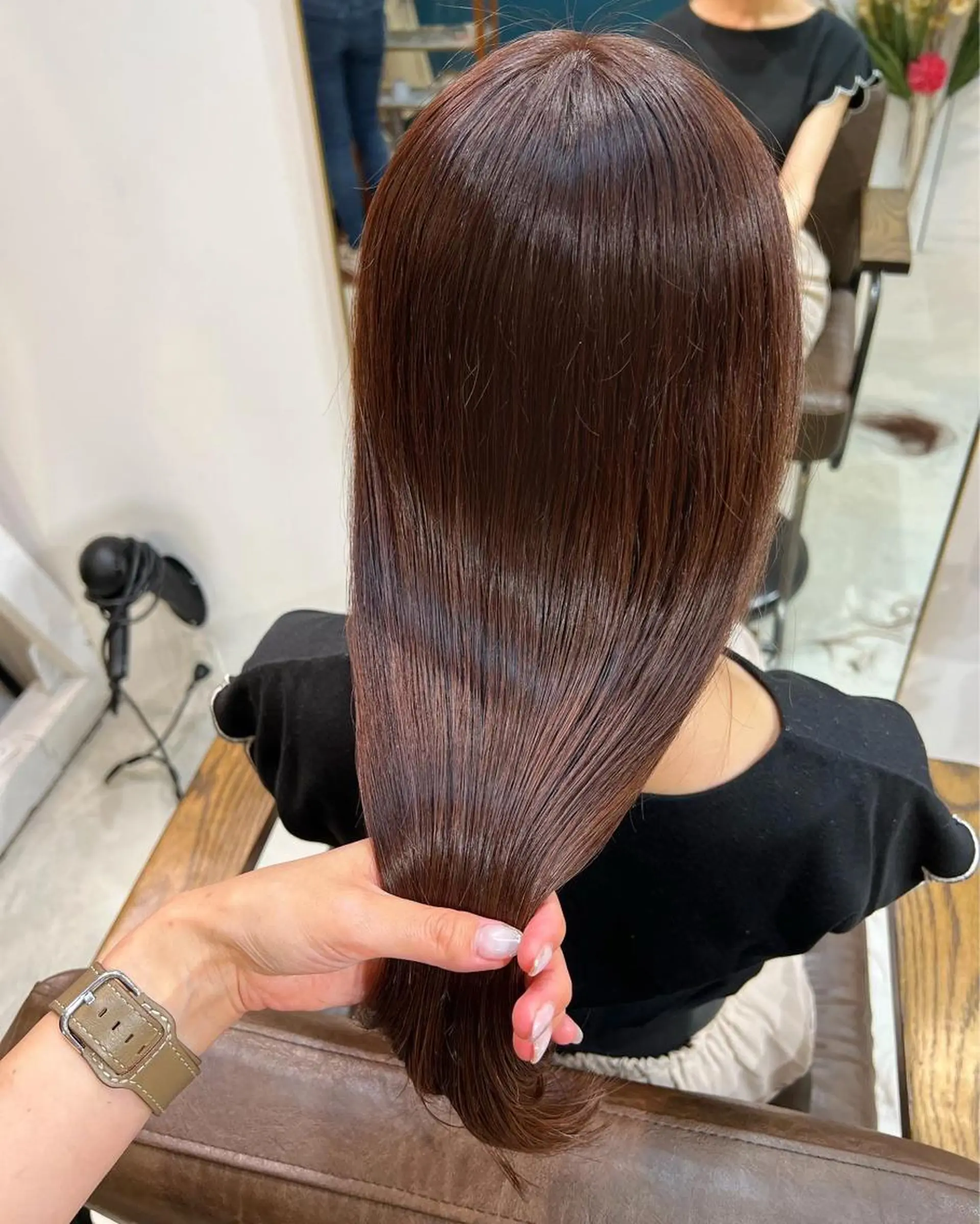 ロング カラー 透明感カラー ピンクカラー バイオレットカラー カット ヘアカラー 縮毛矯正 トリートメント 色素薄めカラー❤︎ chihiroのヘアスタイル