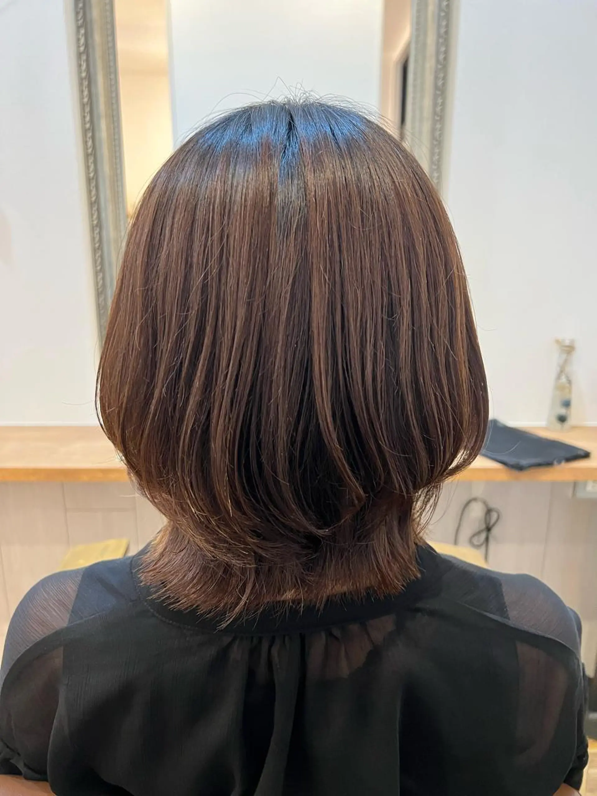 ミディアム ボブレイヤー ボブ レイヤーカット 美容室Class所属・🐰ハイトーンカラー 畠山　渡🐰のヘアスタイル