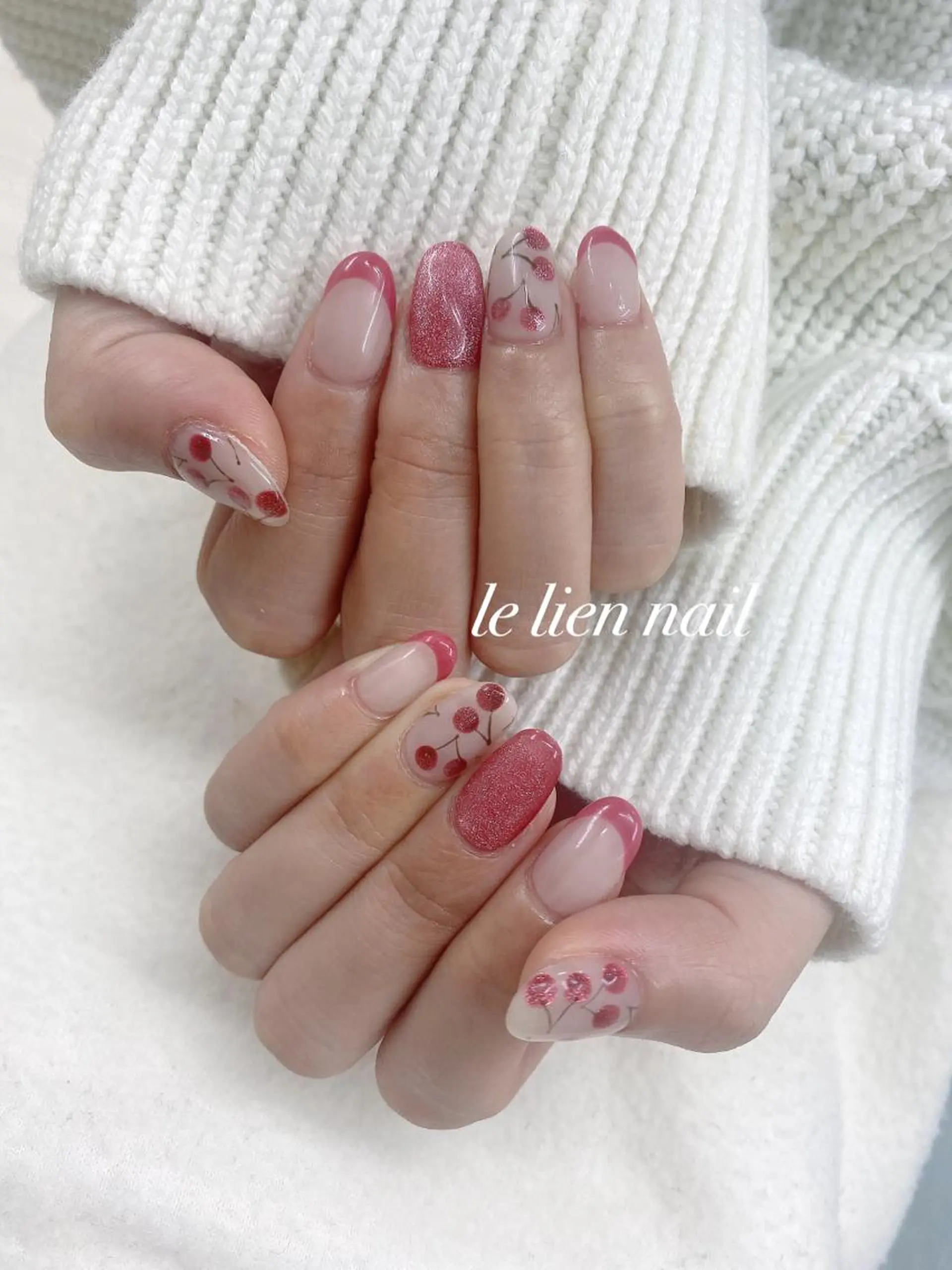 ネイル アートネイル フレンチネイル マグネットネイル ハンドネイル le lien nailのネイルデザイン