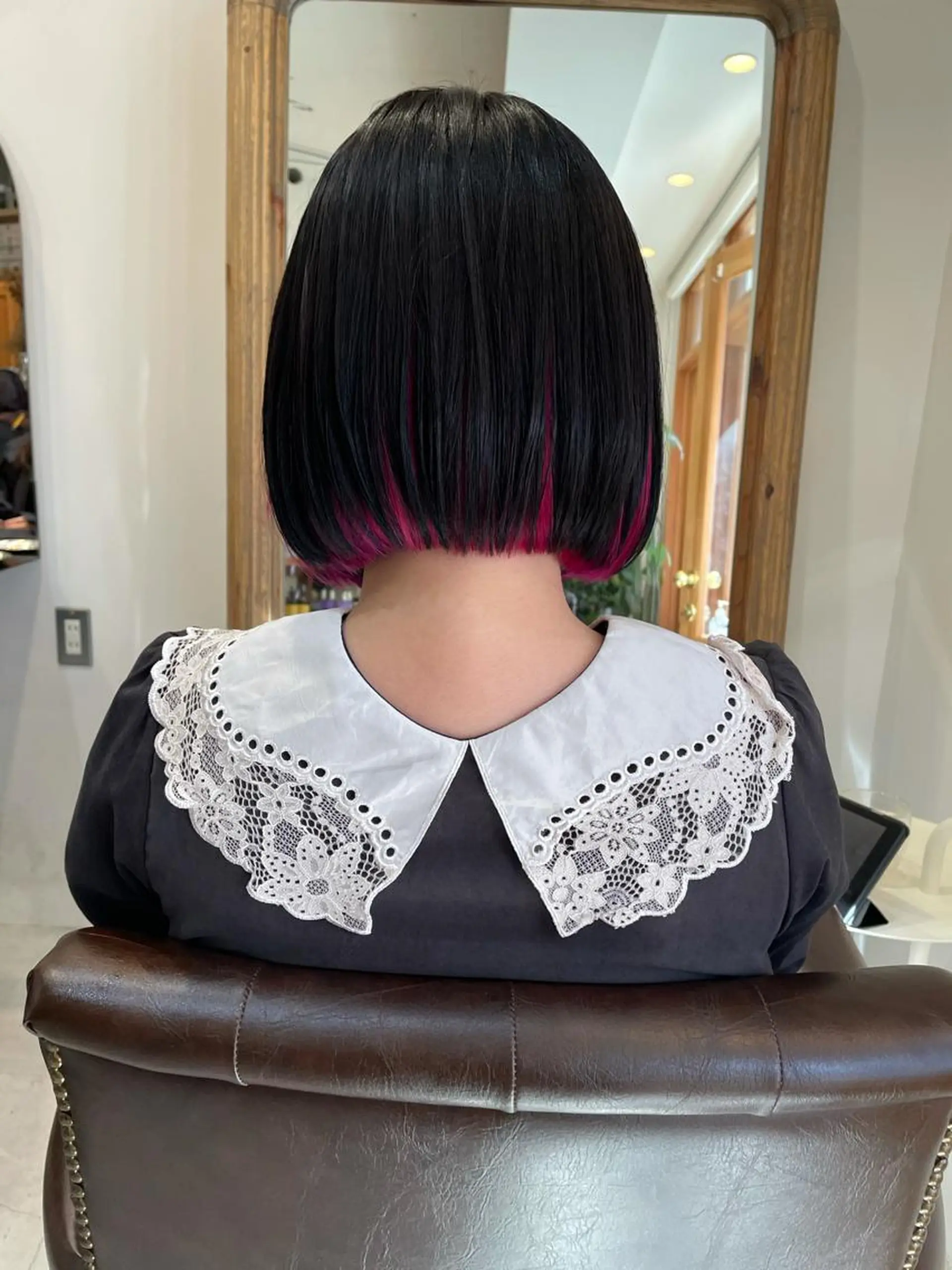 ミディアム カラー インナーカラー ピンクカラー ボブ カット 中目黒🌼 🌼ハナのヘアスタイル