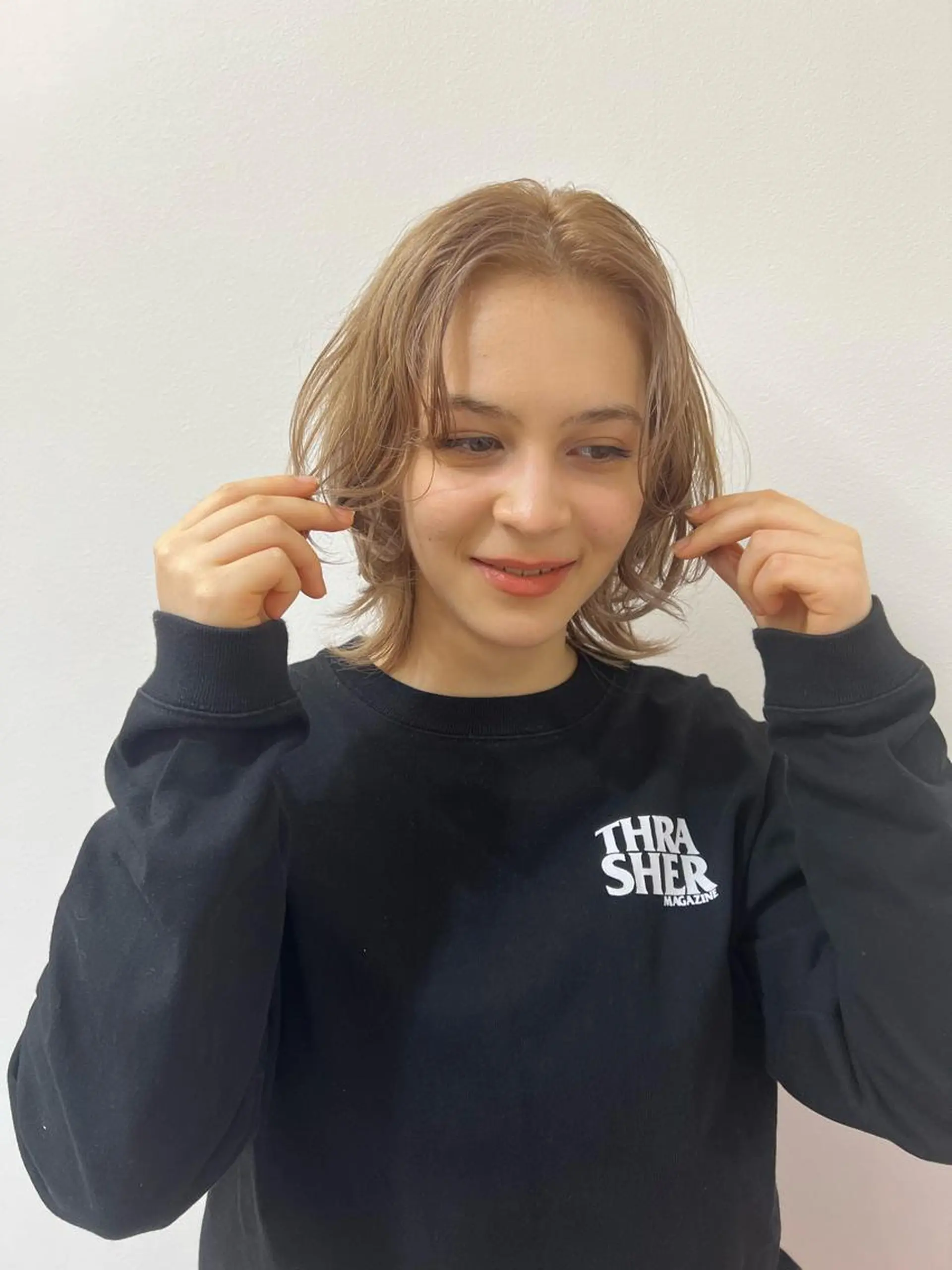 ミディアム カラー ベージュカラー ハイトーンカラー オレンジ ピンクカラー ピンクベージュ 🎀ダブルカラー/ ピンク×ガーリー🎀のヘアスタイル