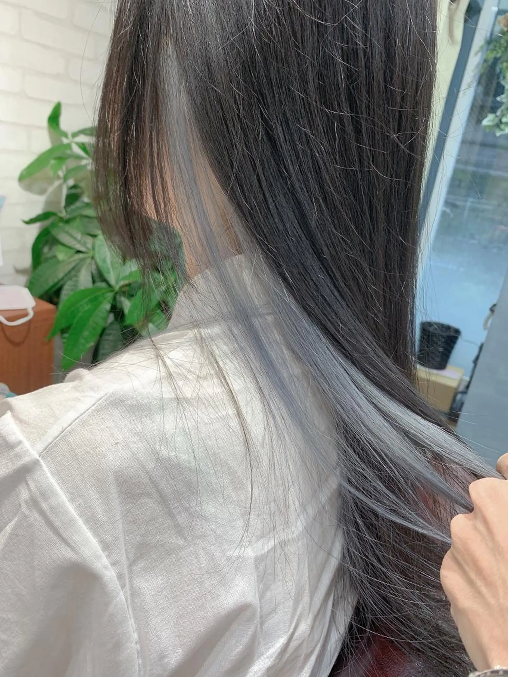 ロング カラー ブリーチ ブルーカラー ラベンダーカラー シルバー Blossom大塚 ディレクター永野のヘアスタイル