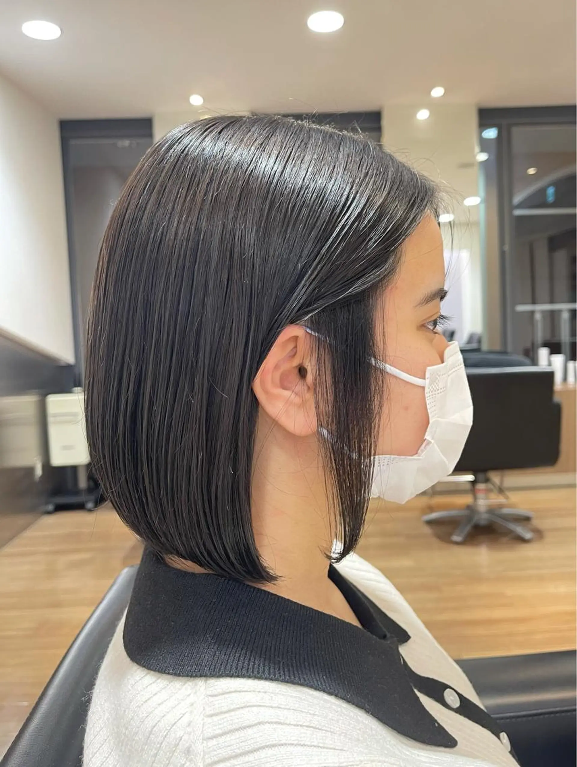 ミディアム カラー ダークグレー ダークグレージュ グレージュ ボブ ヘアカラー トリートメント ヘアセット 提案型カウンセリング が大好評✨鈴木瑛也のヘアスタイル