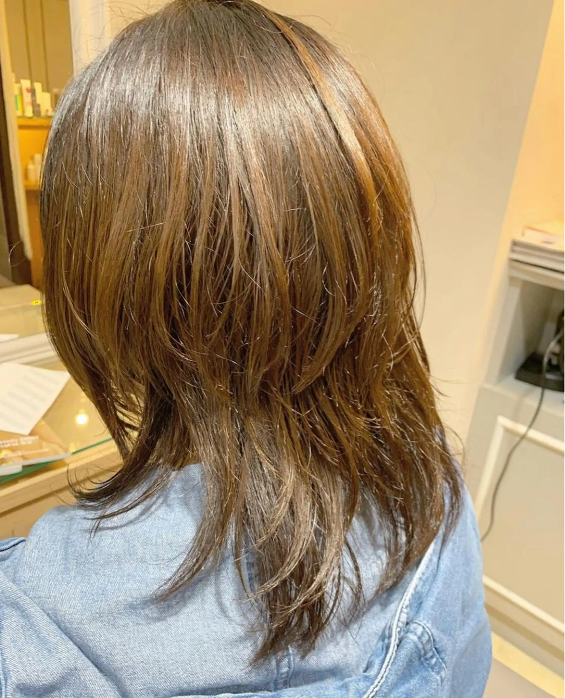 ミディアム カラー パーマ ヘアアレンジ 髪質改善&Spa fee南越谷2号店所属・髪質改善/南越谷/ 山岸彩夏のヘアスタイル