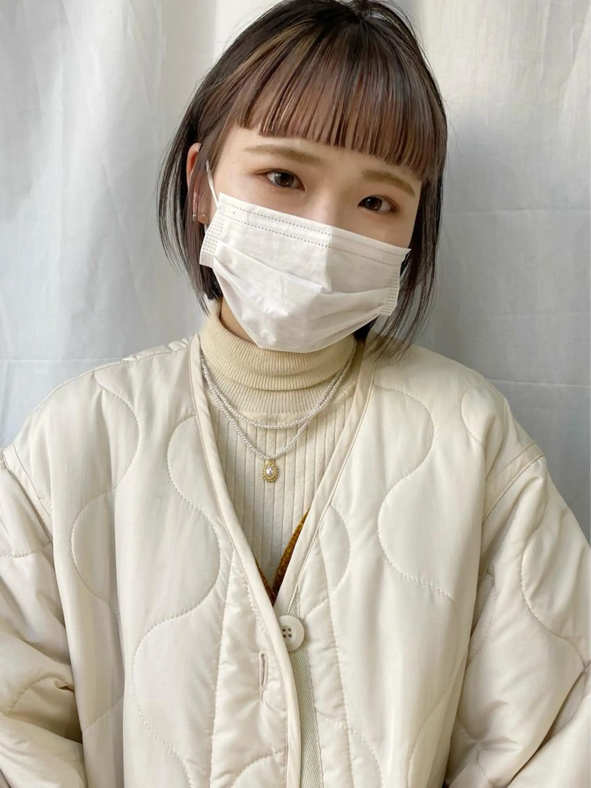 ミディアム カラー Piaコータロー ハイトーン&ボブのヘアスタイル