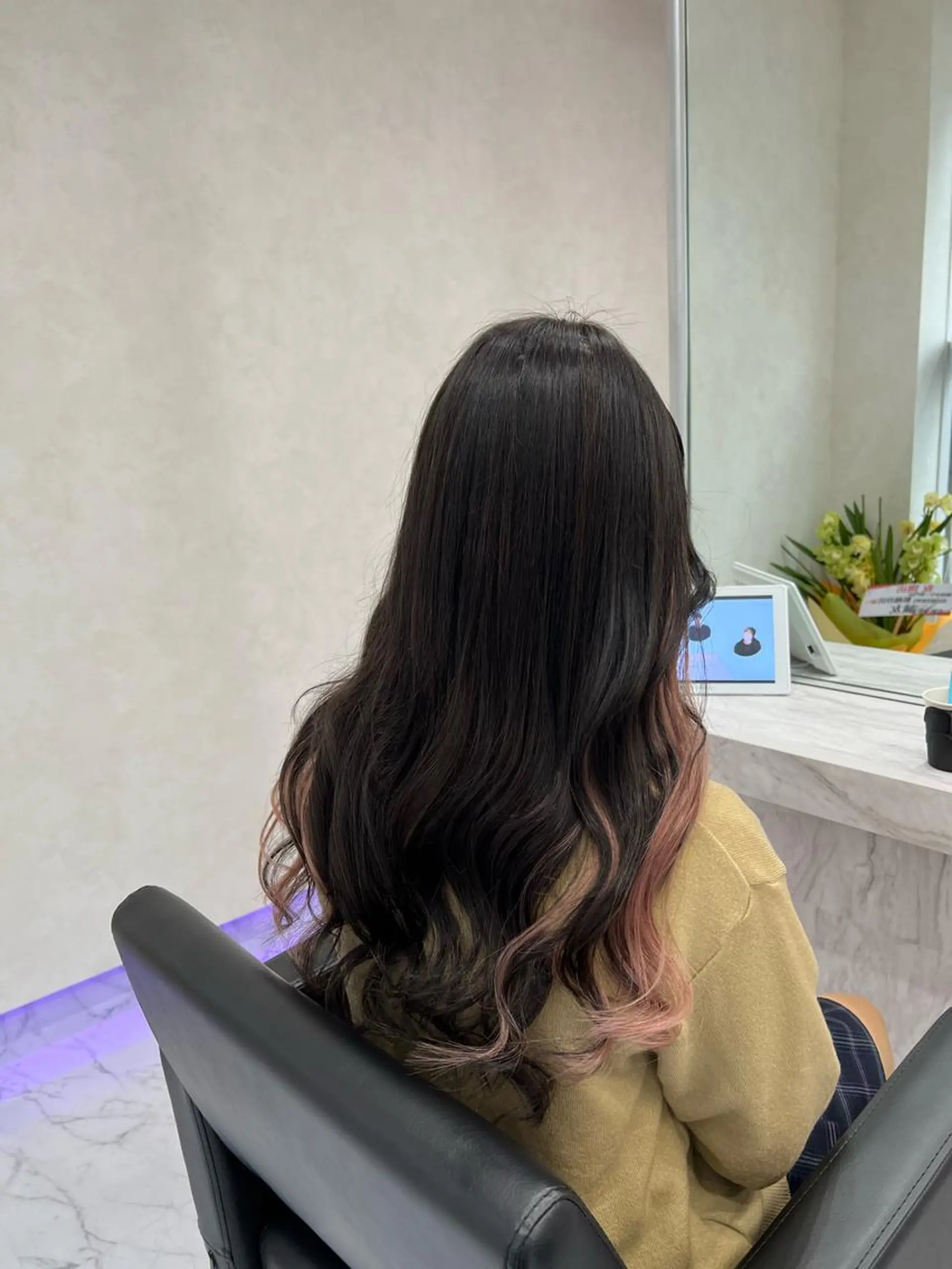 ロング エクステ エクステ 韓国風🫧艶カラー 💟ran💟のヘアスタイル