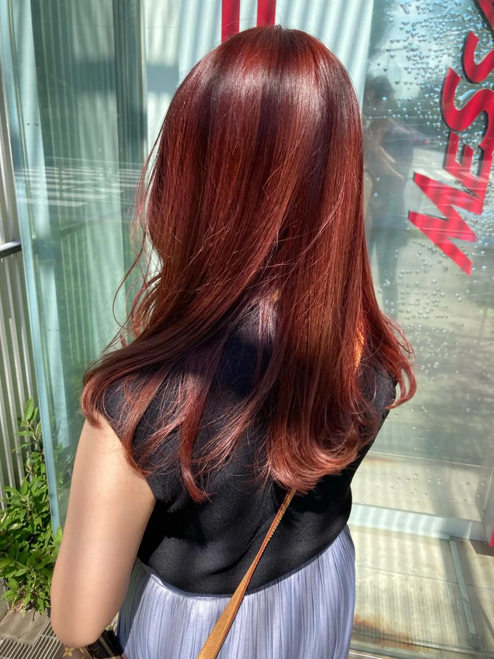 ロング カラー ヘアアレンジ ブラウンカラー レッドカラー レッドブラウン シャルマン銀座店所属・🌟東銀座マンツーマ ン🌟タカナシのヘアスタイル