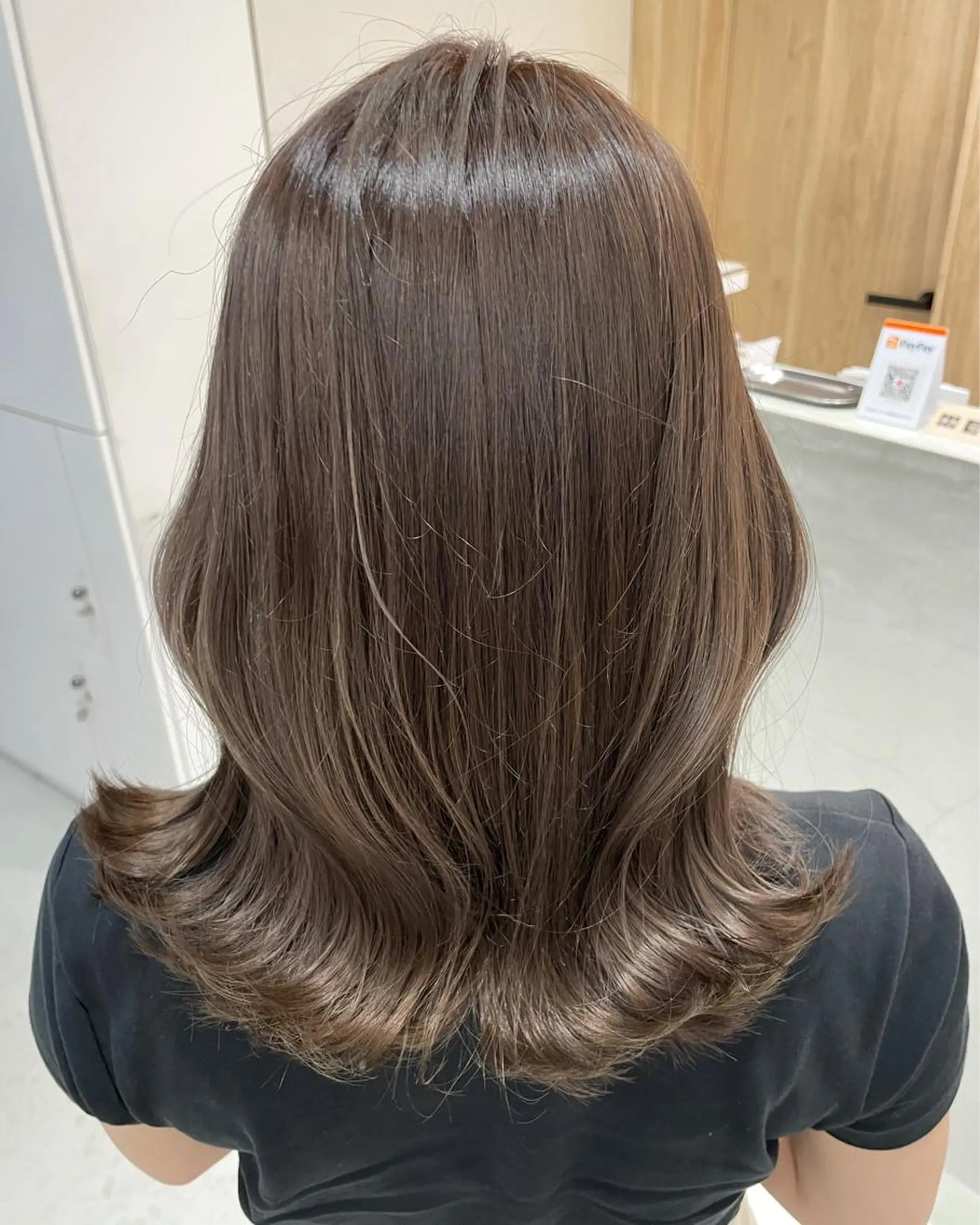 ミディアム カラー ベージュカラー ヘアカラー トリートメント 半個室女性salon 🩰Natsumiのヘアスタイル