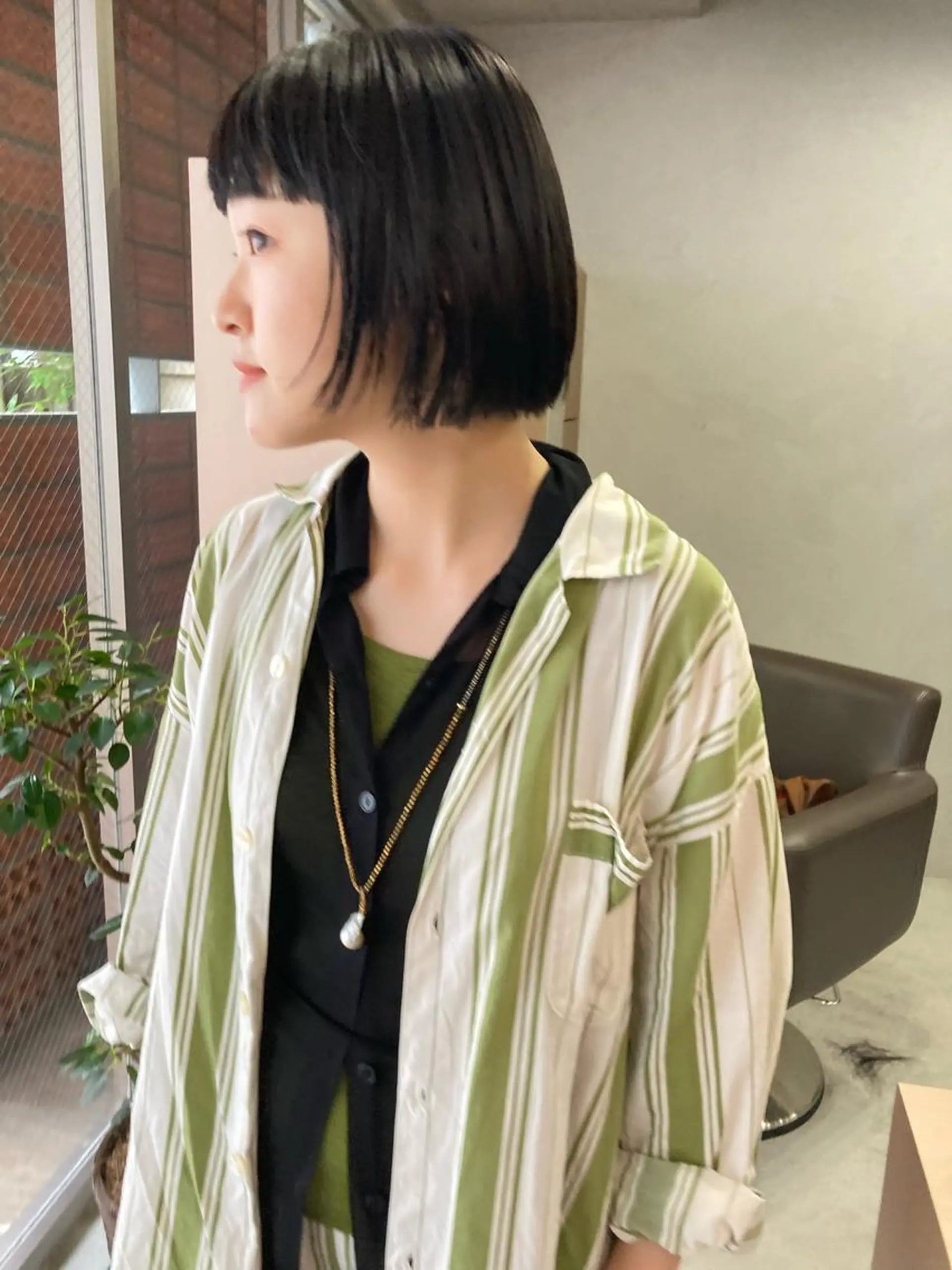 ショート カット ロングパーマ木村 ボブパーマのヘアスタイル