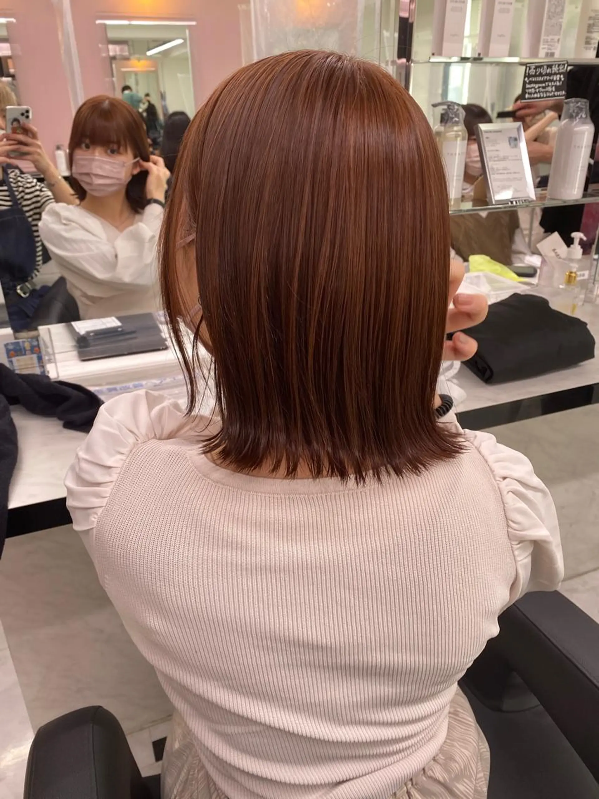カラー ダブルカラー 韓国レイヤーKYONのヘアスタイル