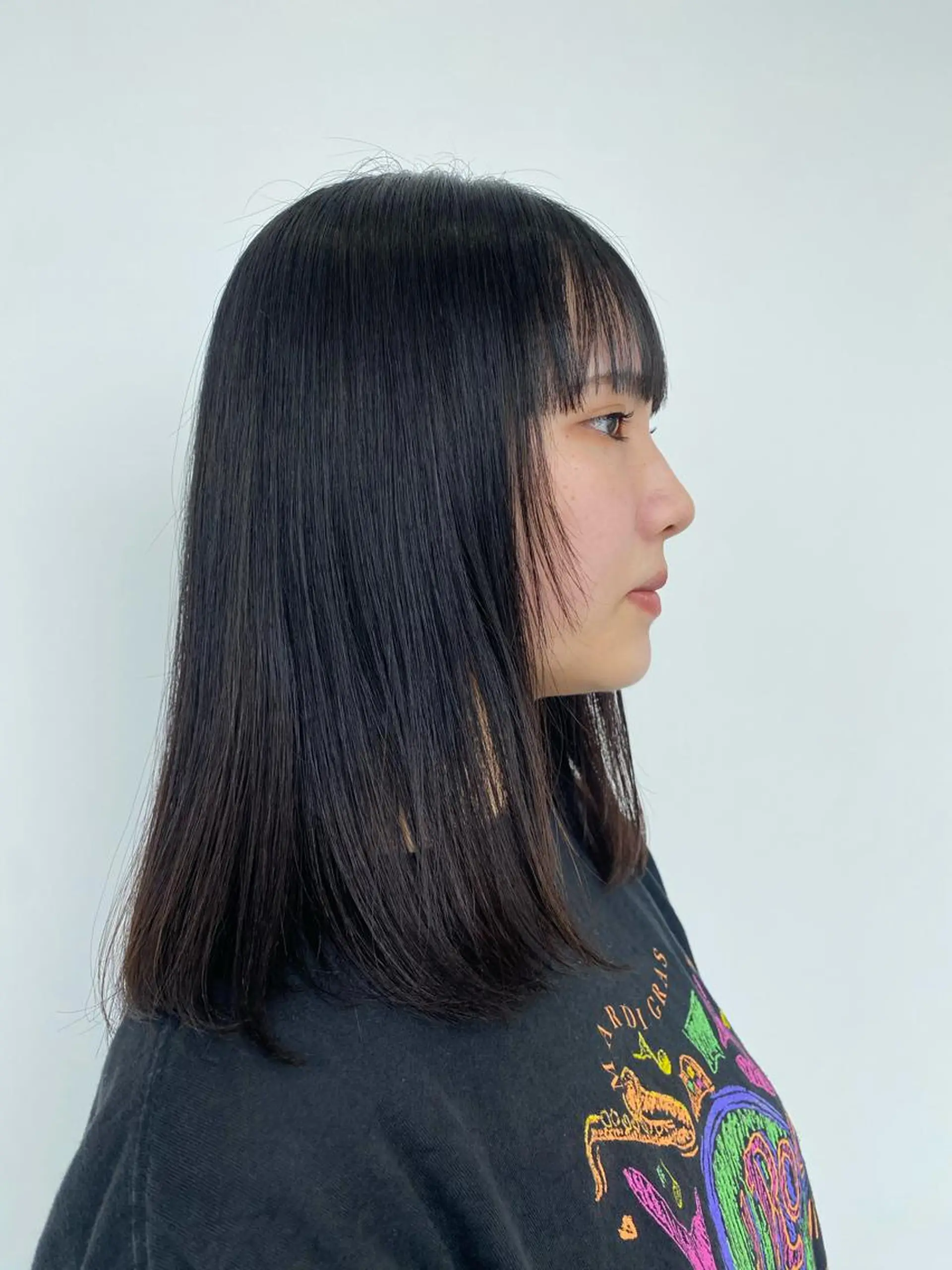 ミディアム 縮毛矯正 丸山 純奈のヘアスタイル