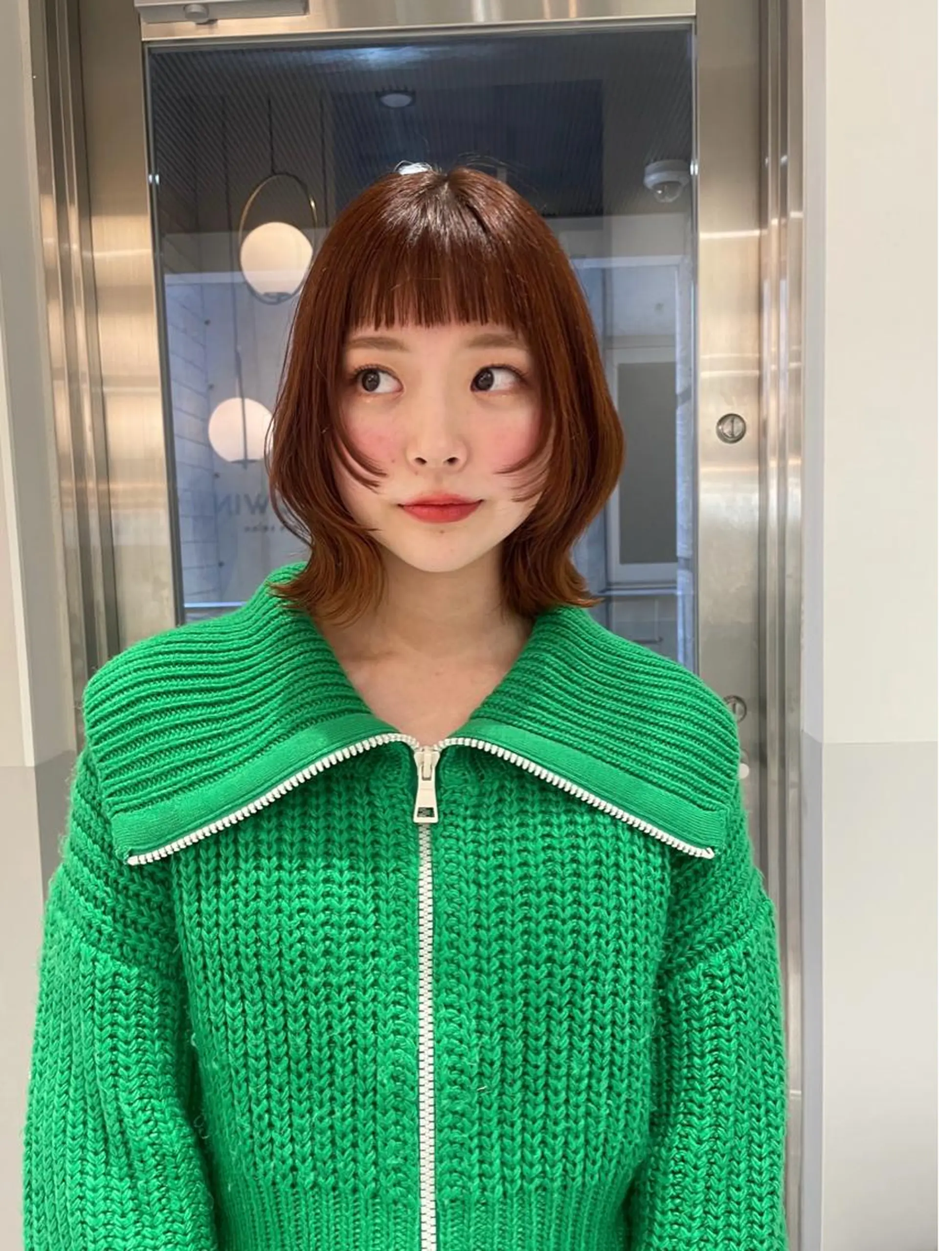ショート カラー ヘアアレンジ カット ヘアカラー satsuki ito/暖色、パーマのヘアスタイル