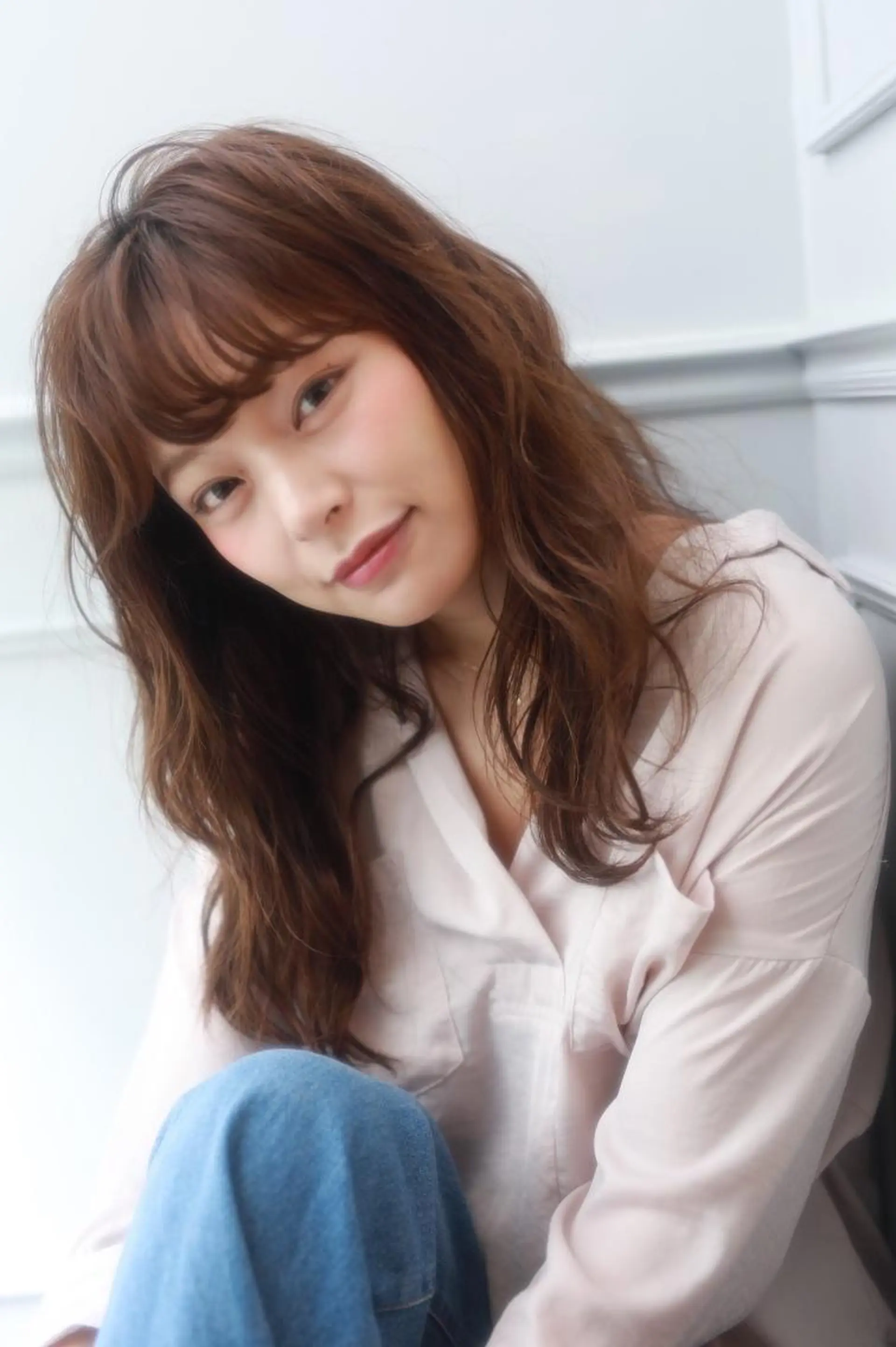 ミディアム カラー パーマ 山下 直人のヘアスタイル