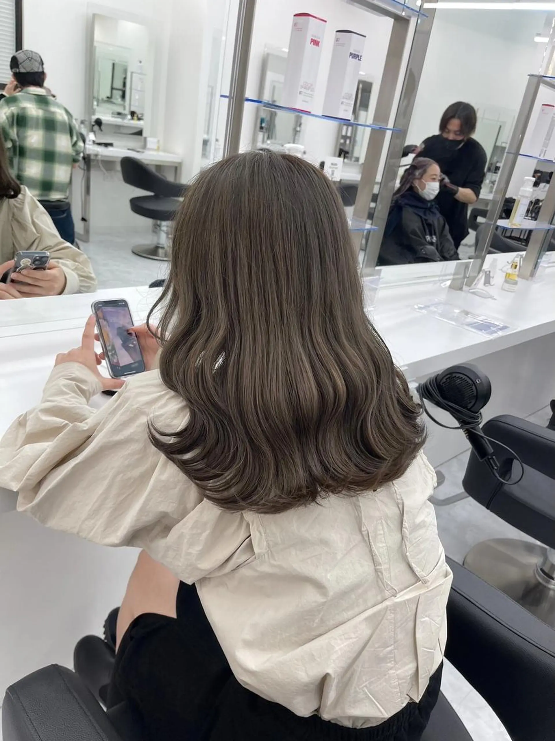 カラー ヘアカラー トリートメント EARTH日吉店所属・🌼リナ🌼赤み消し オリーブ/ブラウンのヘアスタイル