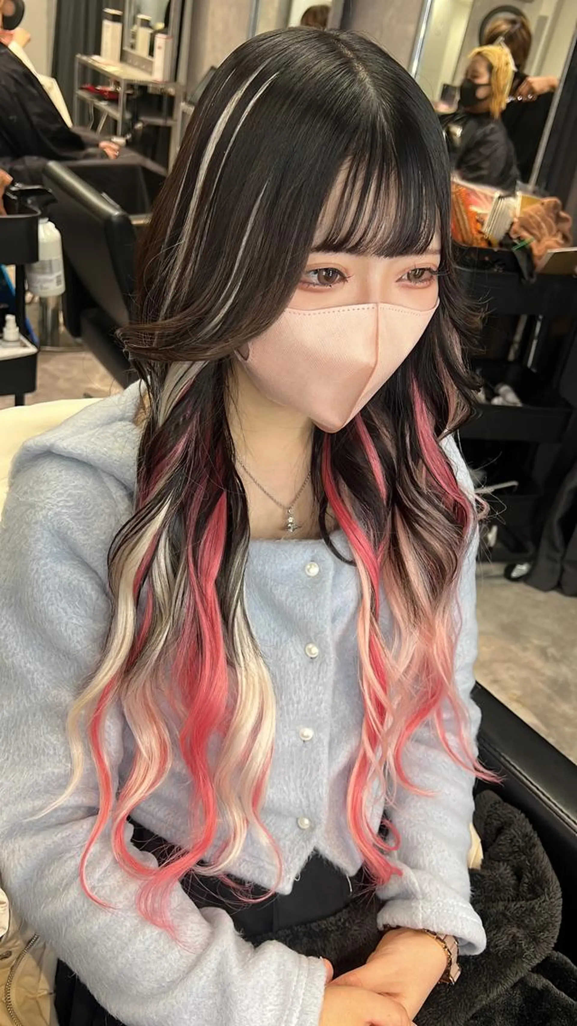 ロング カラー mimiiy梅田 中崎町ハイトーンのヘアスタイル