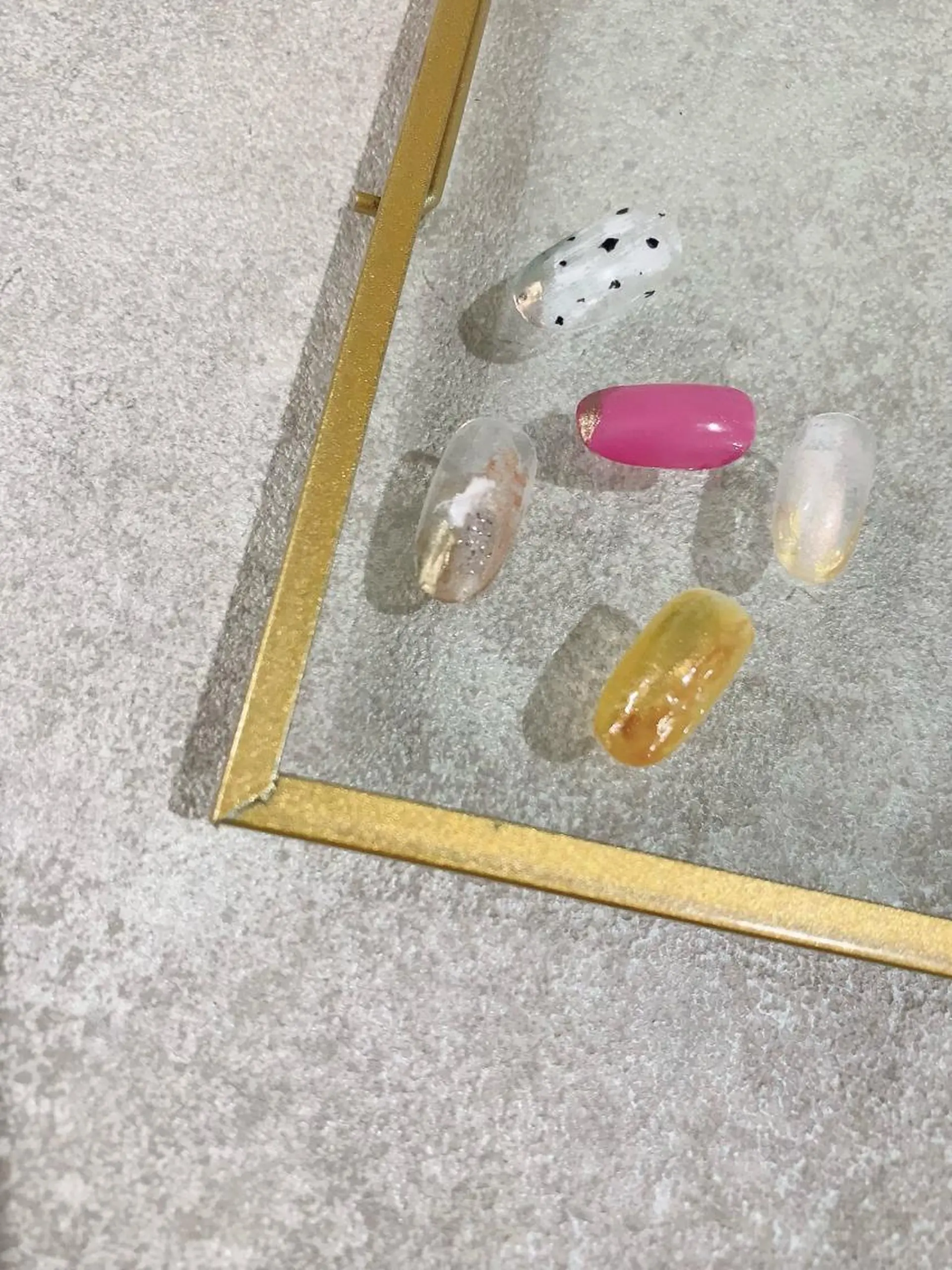 ネイル ミラーネイル ニュアンスネイル 春ネイル Nail Salon　Ｋのネイルデザイン