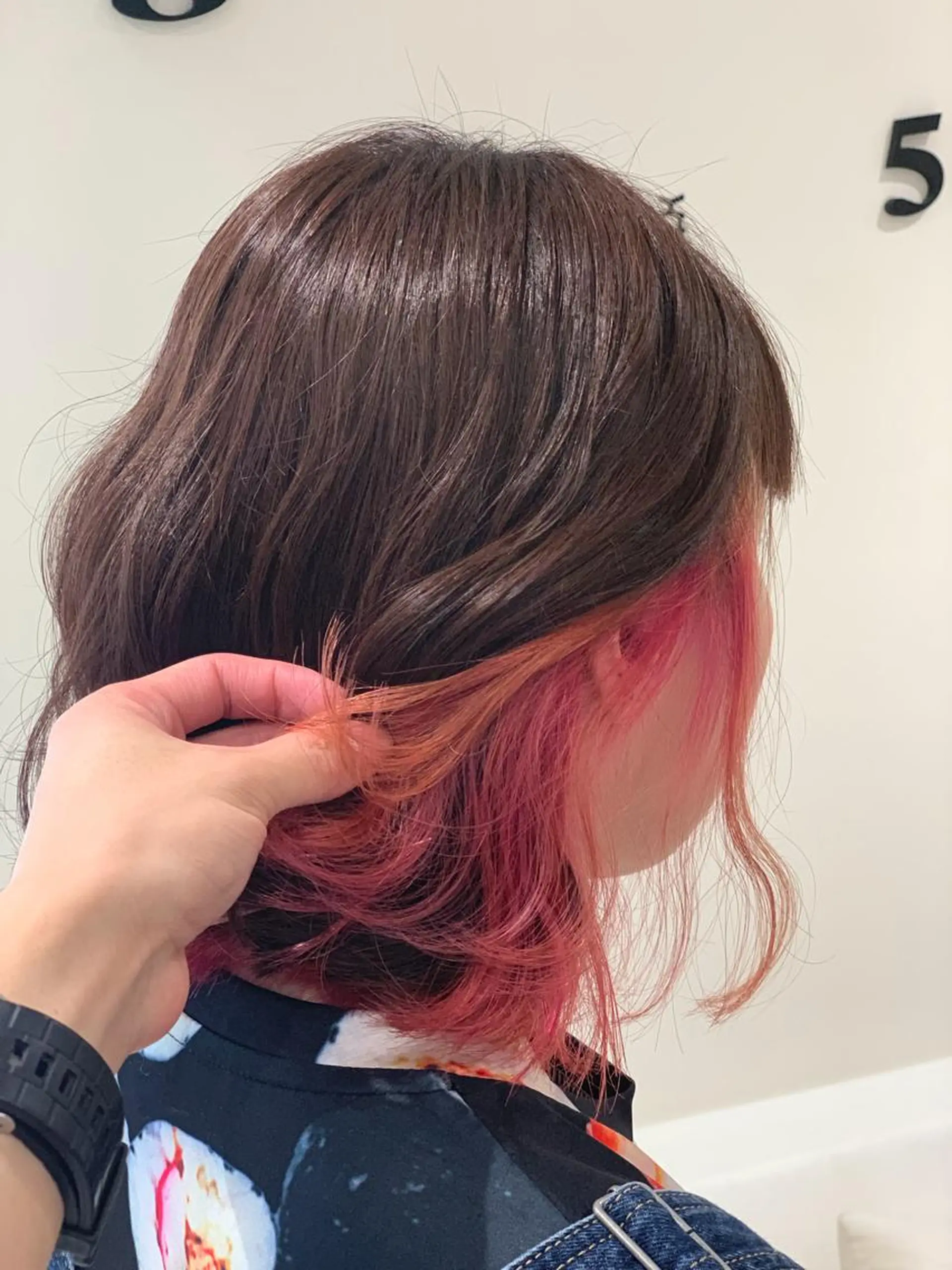 ミディアム カラー ヘアカラー 松吉 純平のヘアスタイル