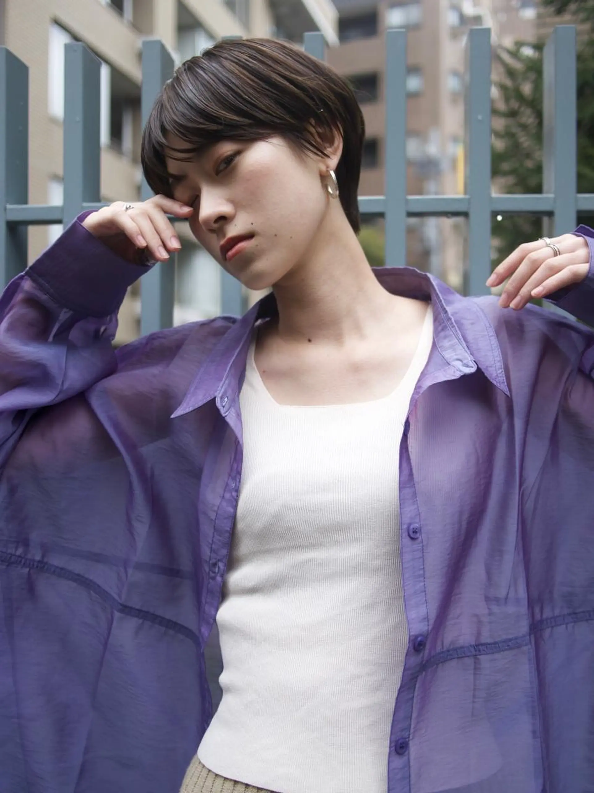 ショート nuu所属・💜ショート💜 ウルフ、ボブ二色亜美のヘアスタイル