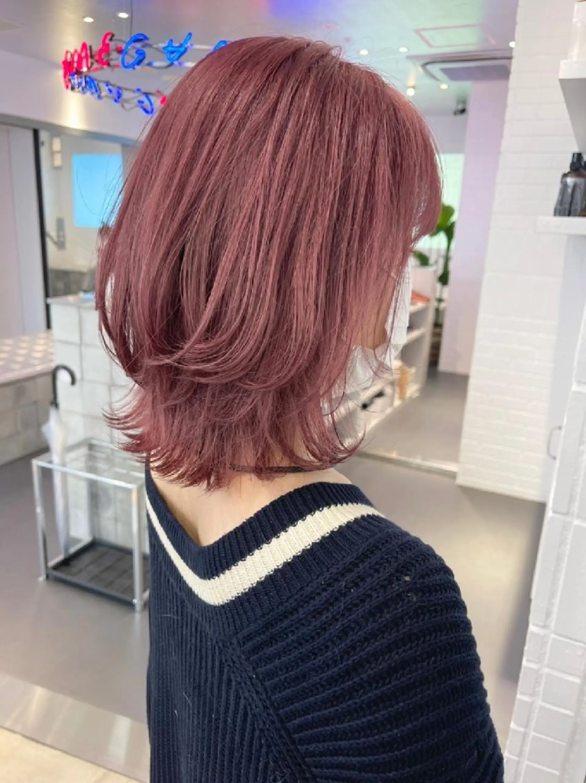 ミディアム カラー ラベンダーカラー ラベンダーピンク ピンクカラー ヘアカラー トリートメント 🌈GAME🌈 横浜店のヘアスタイル