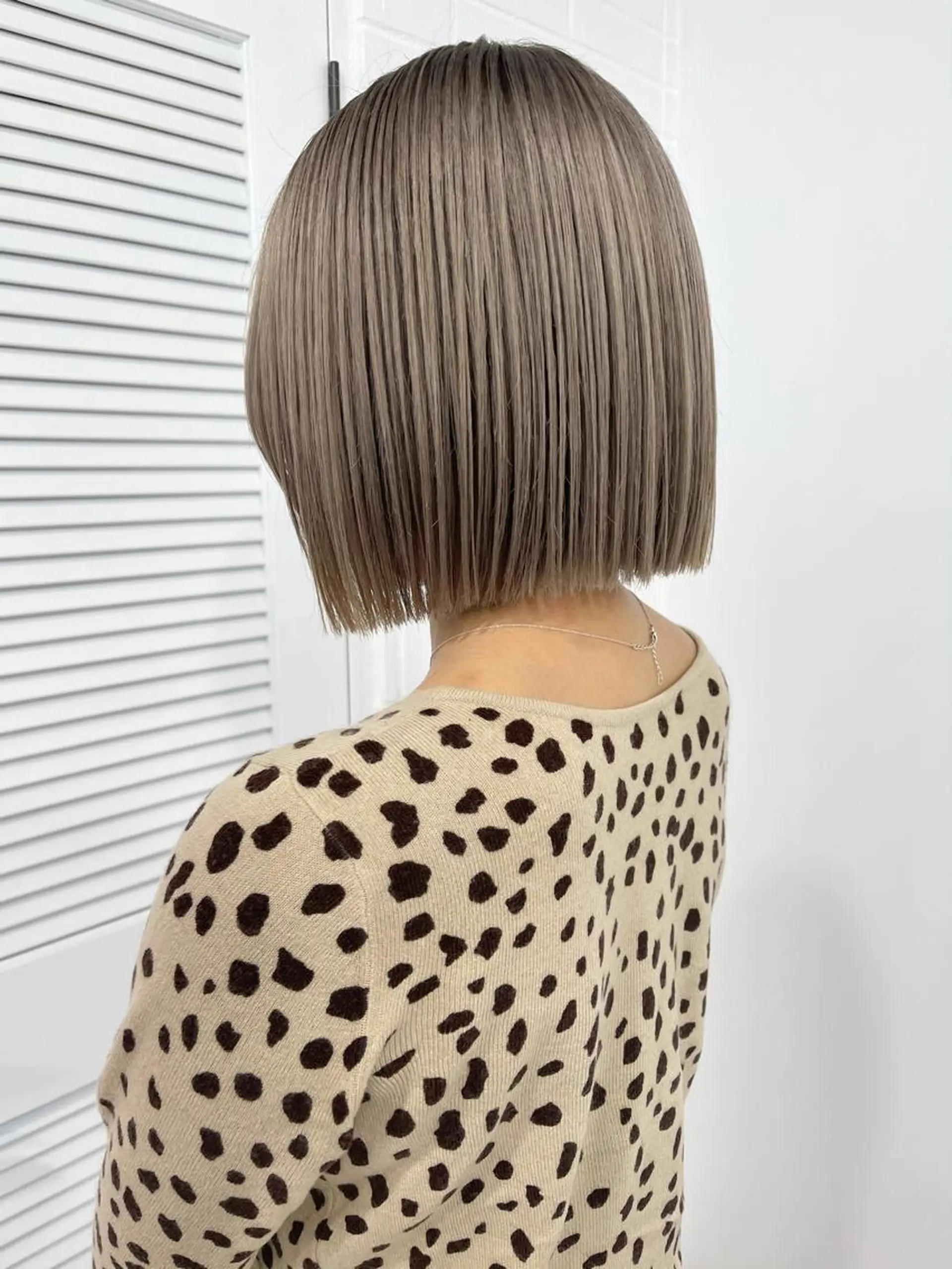 ショート カラー 切りっぱなしボブ グレージュ ミルクティーグレージュ ボブ エクステ 🌈game🌈 下北沢店のヘアスタイル