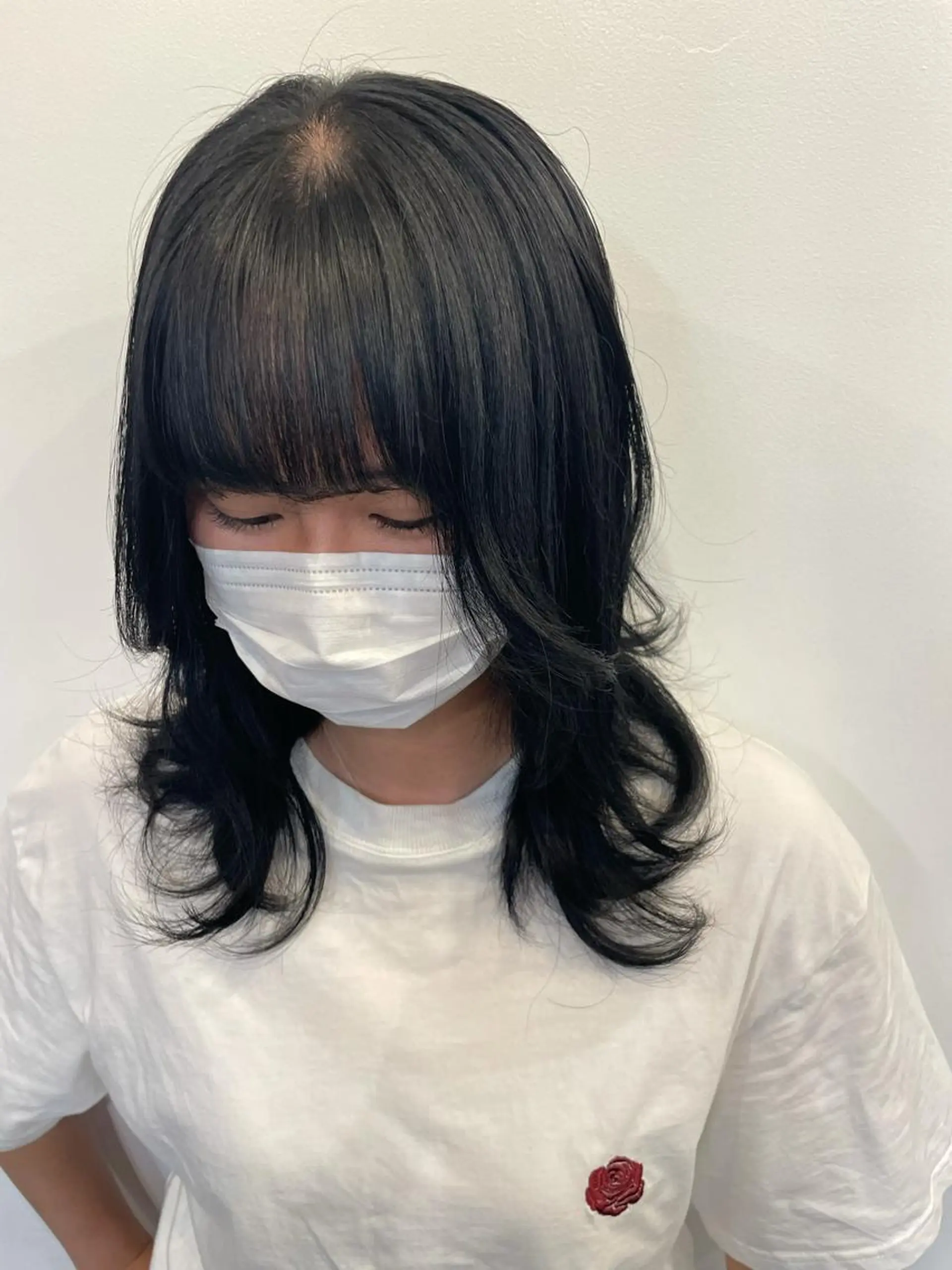 カラー 黒髪 ブリーチ ブルーカラー ブリーチなしカラー 🦄垢抜けボブ特化× 暖色カラー未来🦄のヘアスタイル